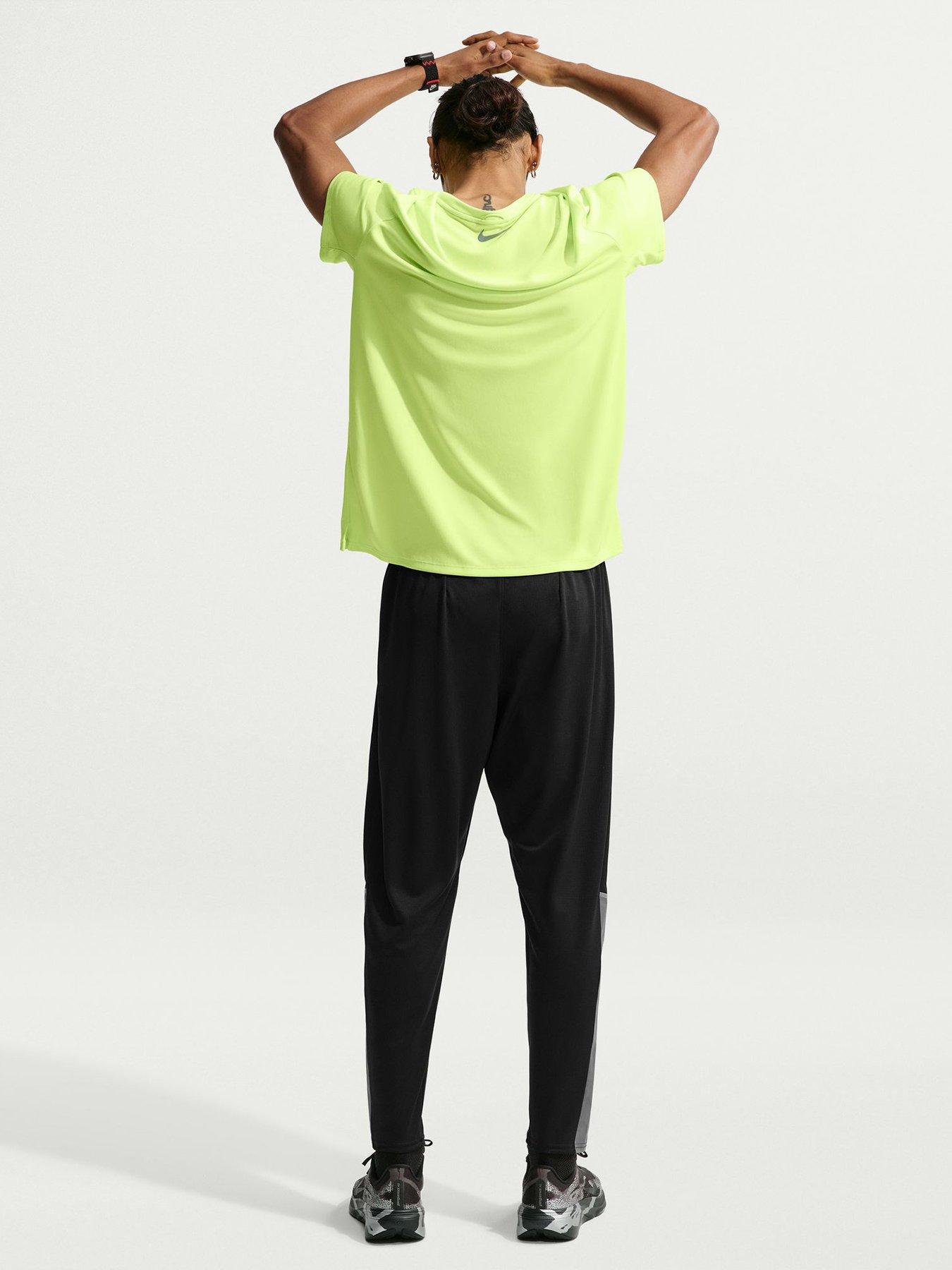 Image 2 of 6 of Nike Mens Miler Drawcord Waist Reflective Running Trousers - Black