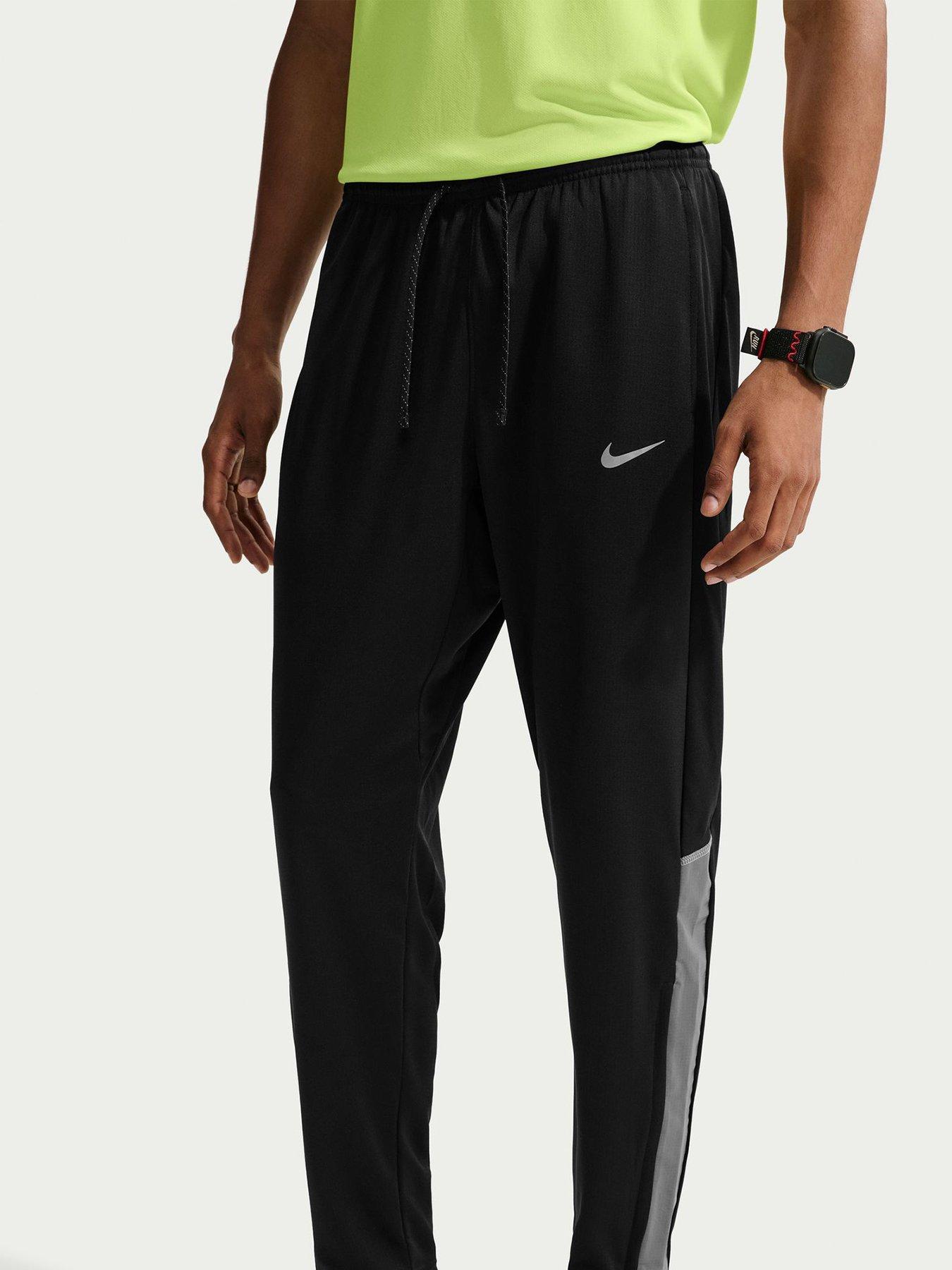 Image 4 of 6 of Nike Mens Miler Drawcord Waist Reflective Running Trousers - Black