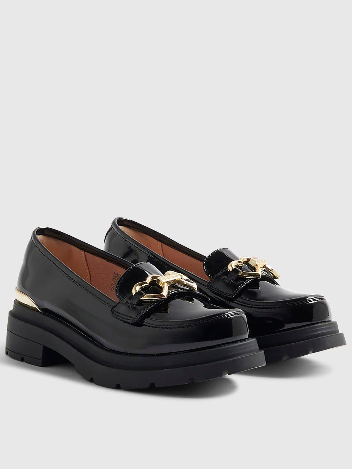 River Island Girls Interchangeable Bow Loafers - Black