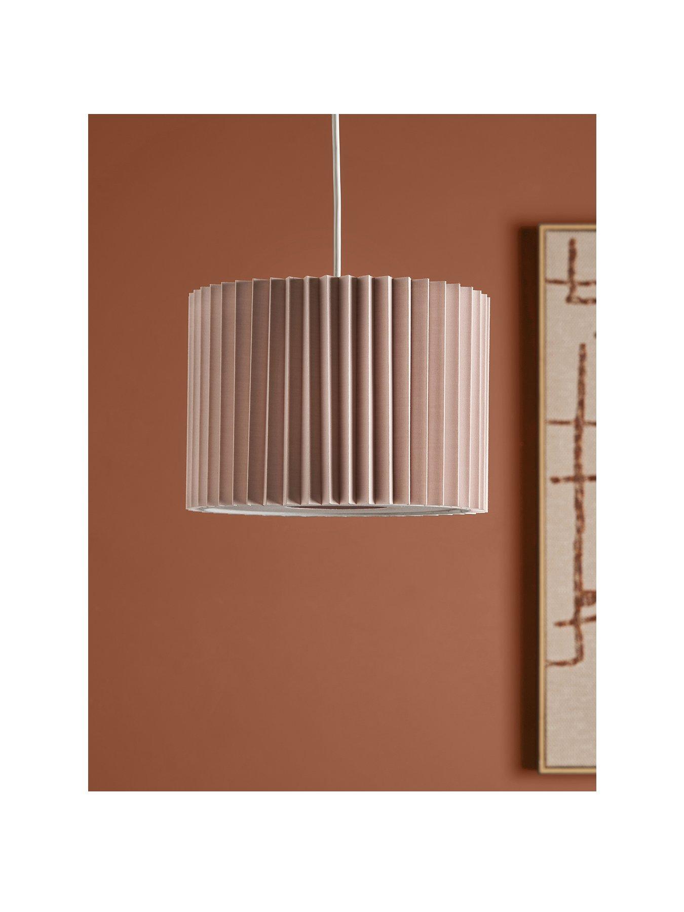 Image 2 of 7 of The Very Collection Small Knife Pleat Easy-Fit Light Shade with Diffuser