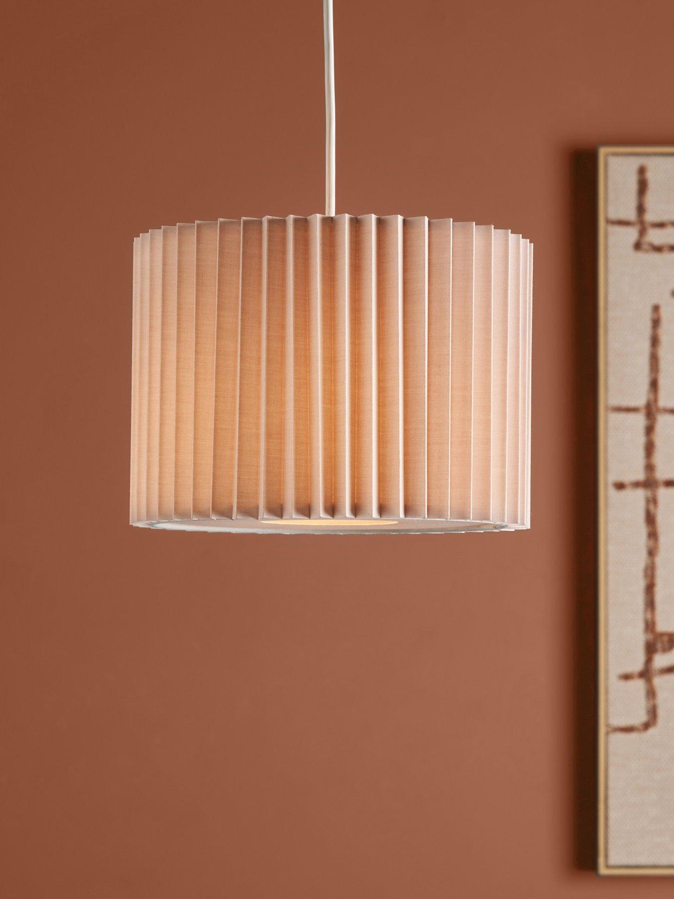 Image 3 of 7 of The Very Collection Small Knife Pleat Easy-Fit Light Shade with Diffuser