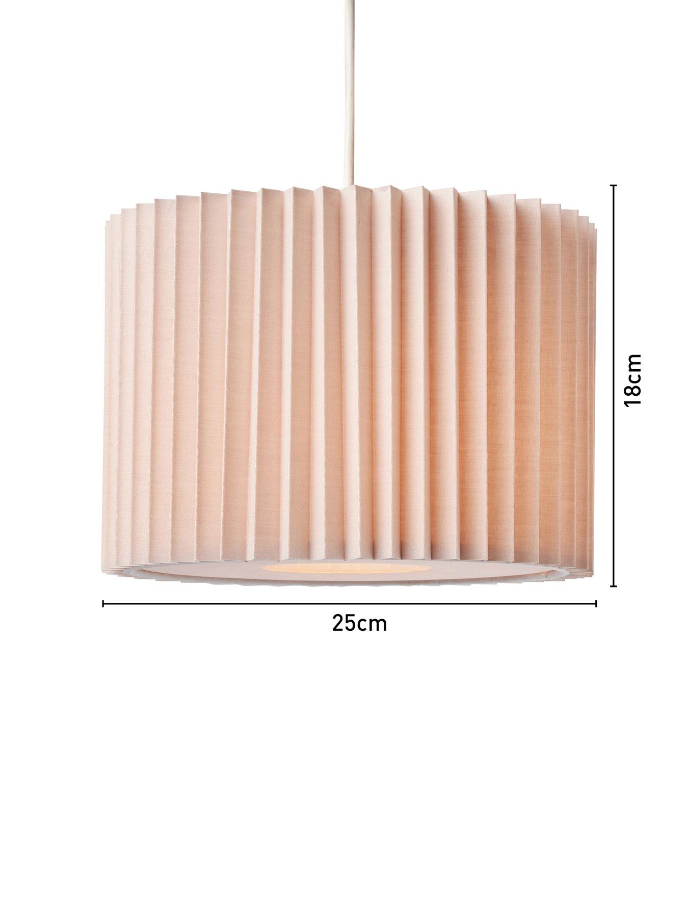 Image 7 of 7 of The Very Collection Small Knife Pleat Easy-Fit Light Shade with Diffuser