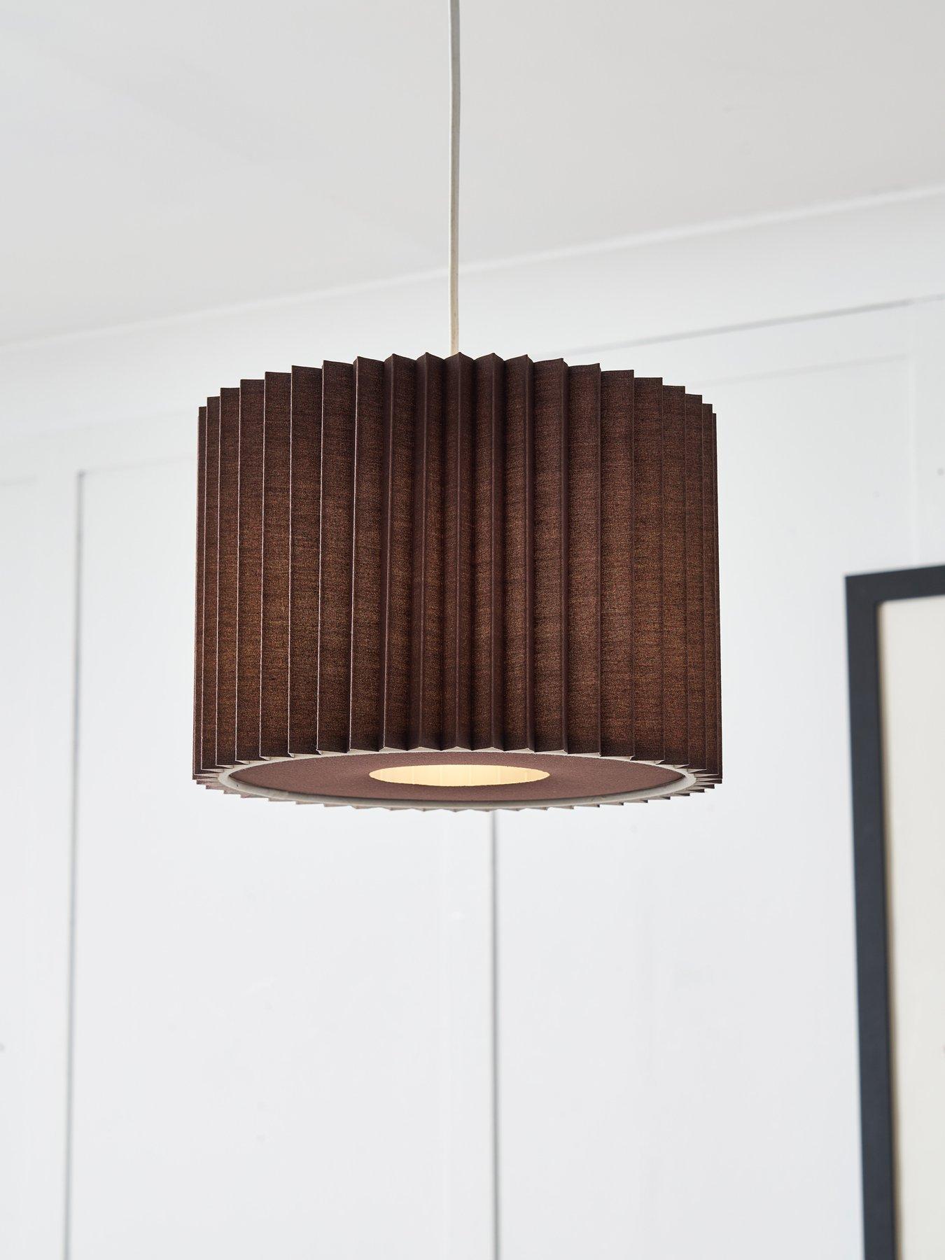 Image 1 of 5 of The Very Collection Small Knife Pleat Easy-Fit Light Shade with Diffuser