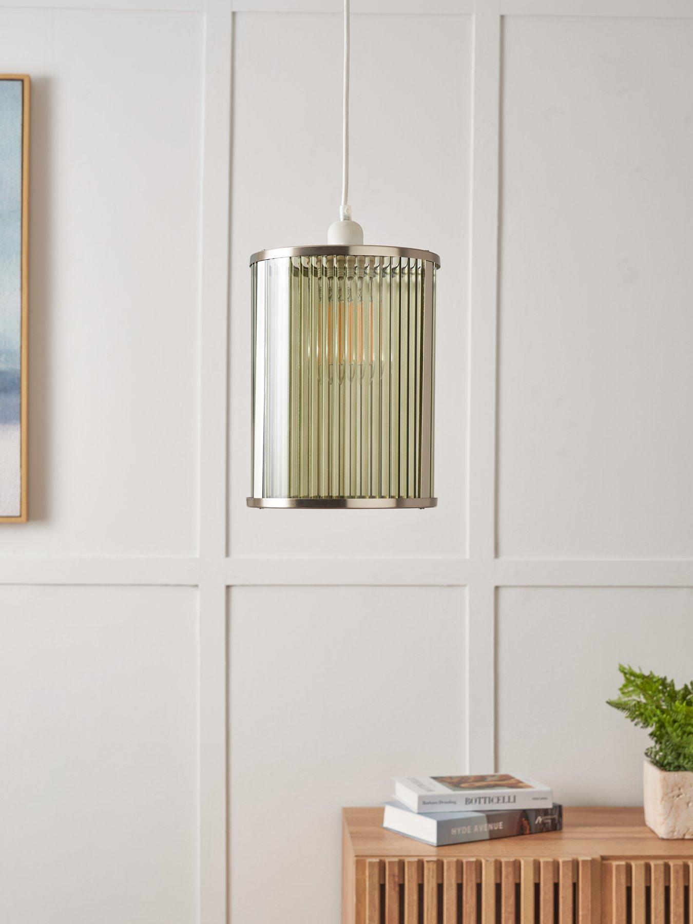 Image 3 of 7 of The Very Collection Ribbed Glass Wall Light