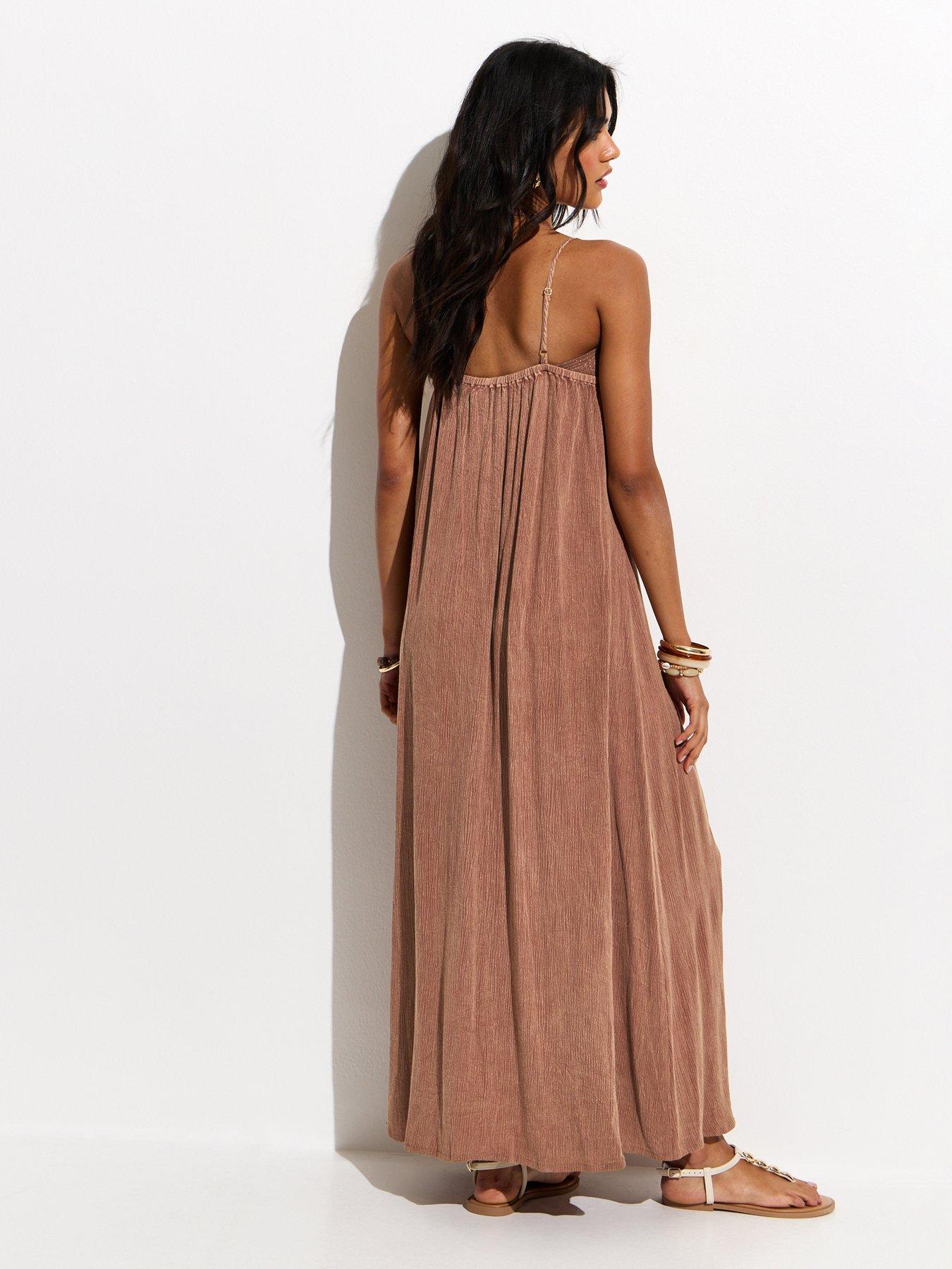 light brown sequin dress Retrofete