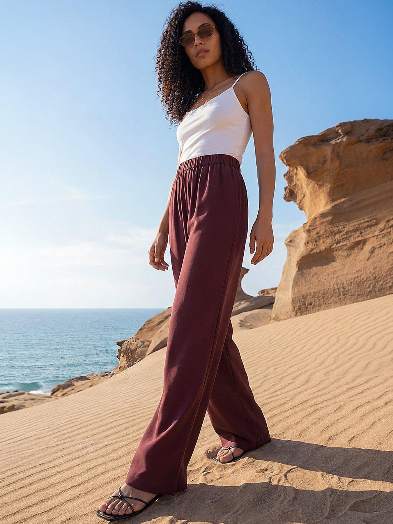 Roman Crepe Elasticated Waist Trouser