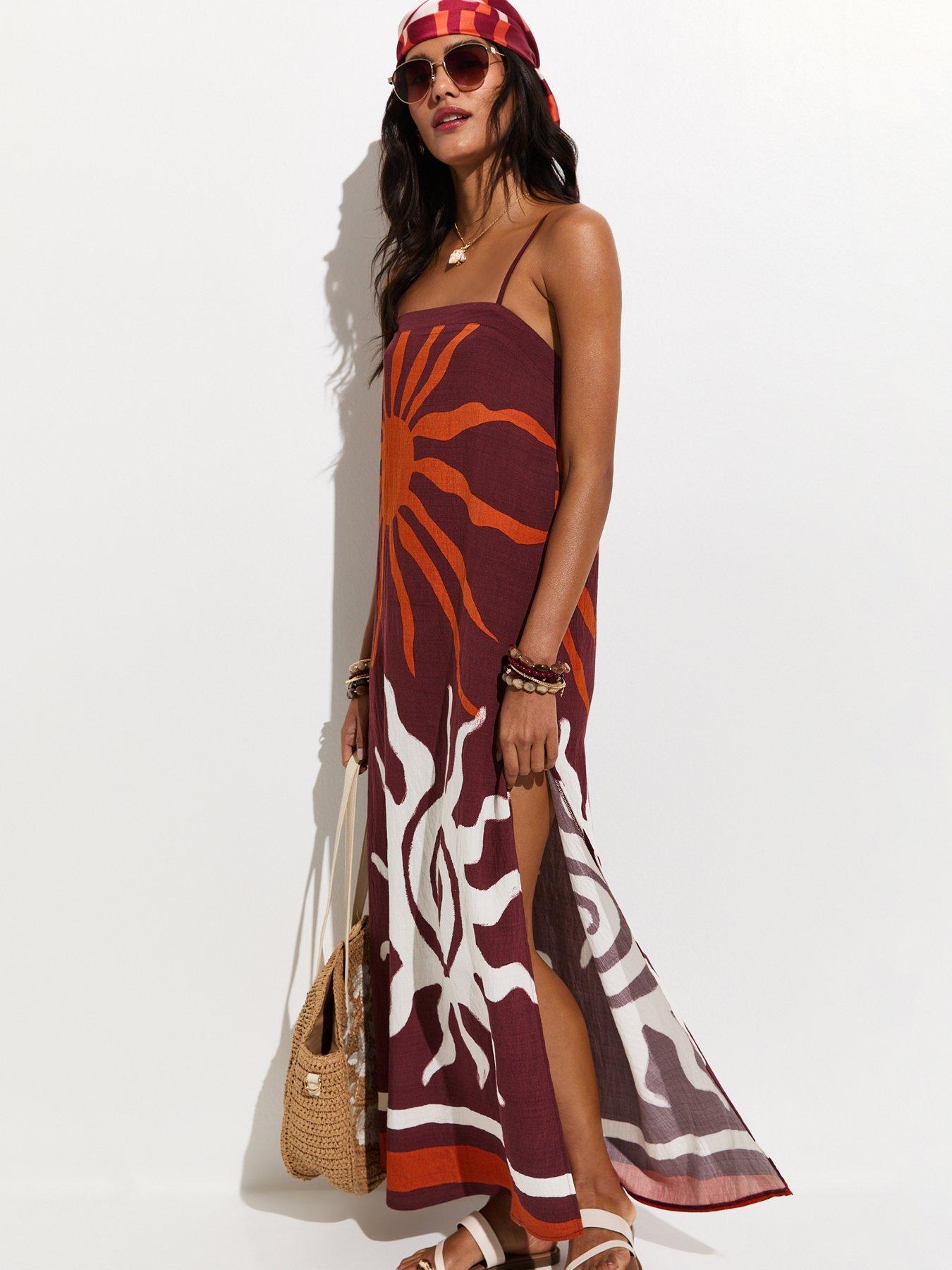 New Look Brown Sun Maxi Dress