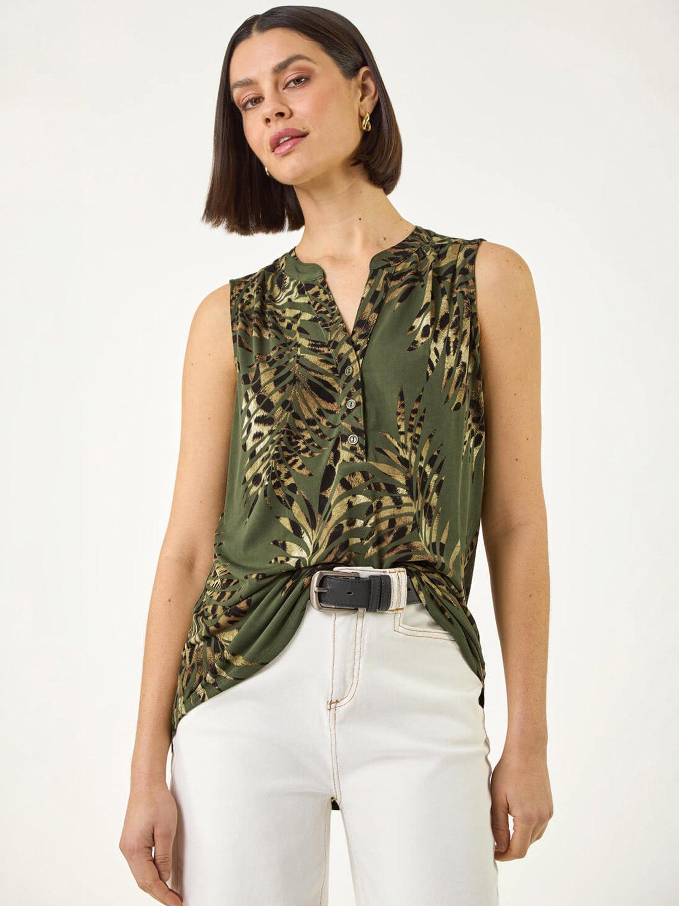 Image 5 of 5 of Roman Leaf Print Vest