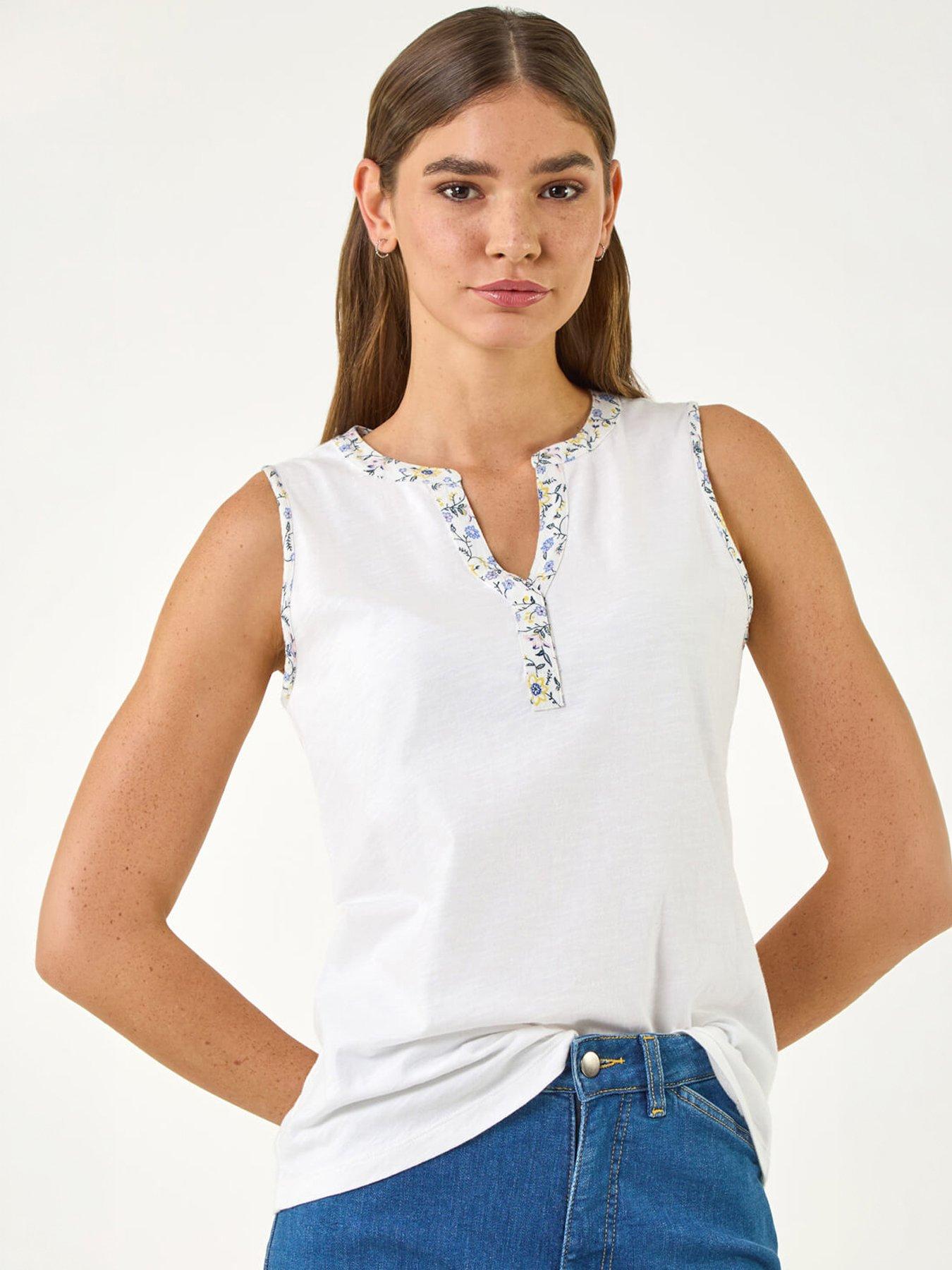 Image 3 of 5 of Roman Contrast Trim Vest Top