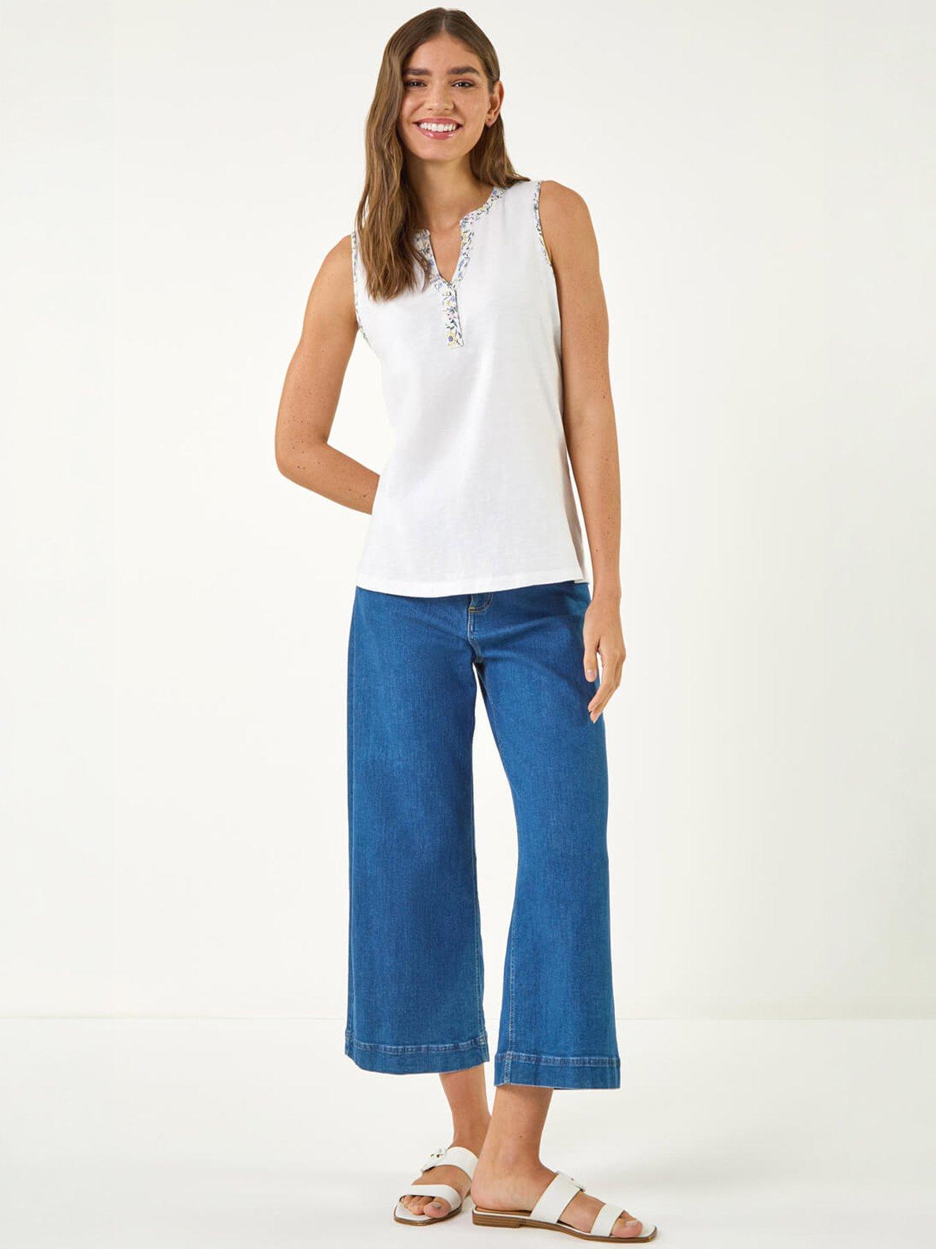 Image 5 of 5 of Roman Contrast Trim Vest Top