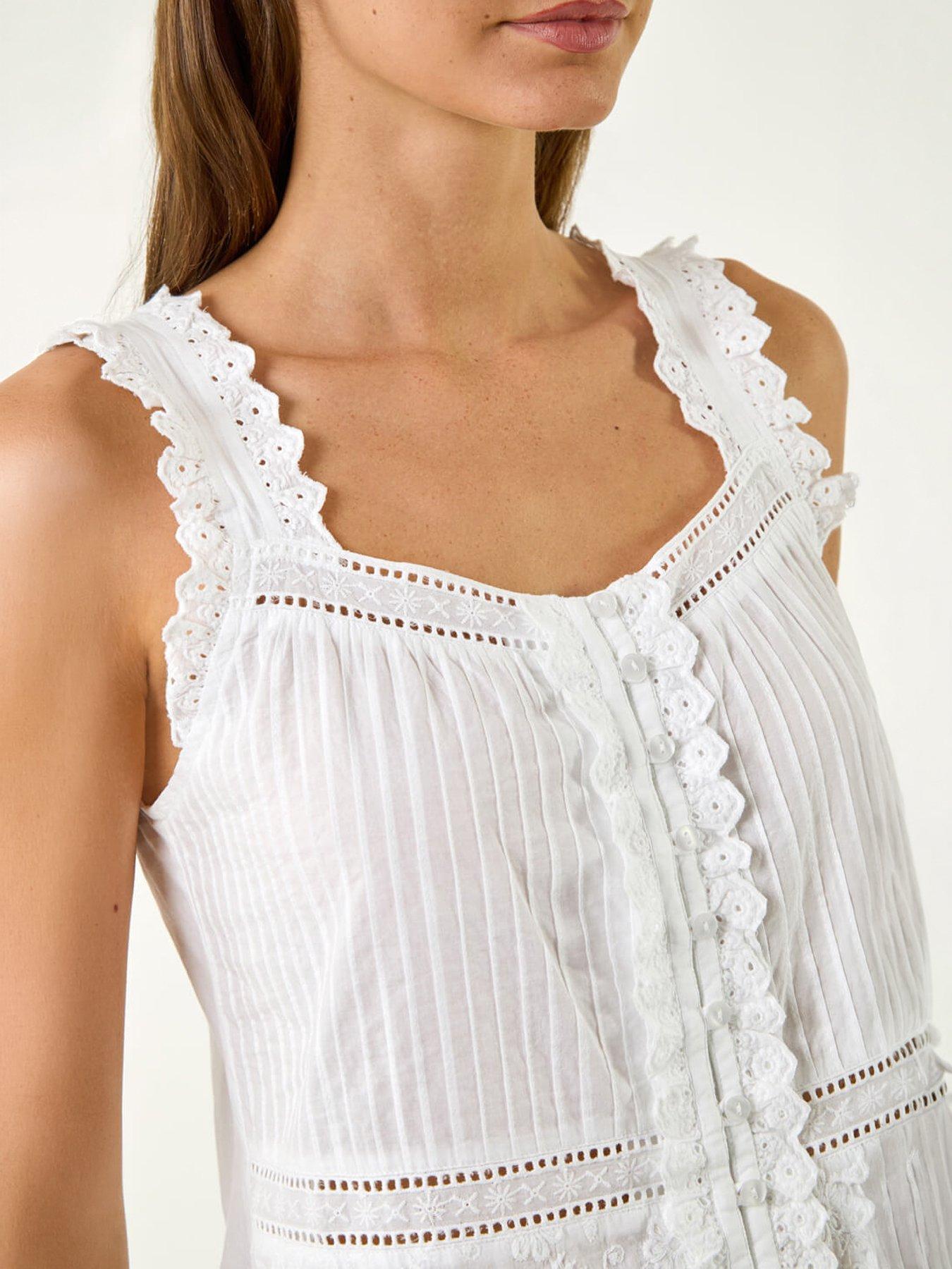 Image 5 of 5 of Roman Embellished Trim Detail Camisole