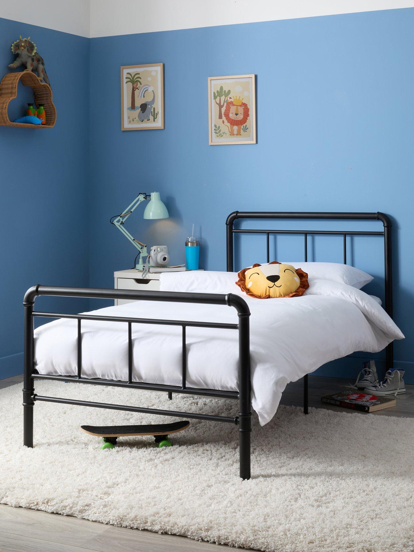 Image 1 of 6 of The Very Collection Freddie Metal Single Bed Frame with Mattress Options (Buy &amp; SAVE!)