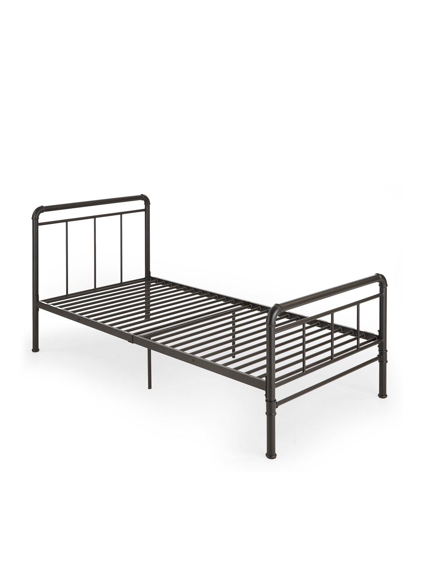 Image 3 of 6 of The Very Collection Freddie Metal Single Bed Frame with Mattress Options (Buy &amp; SAVE!)