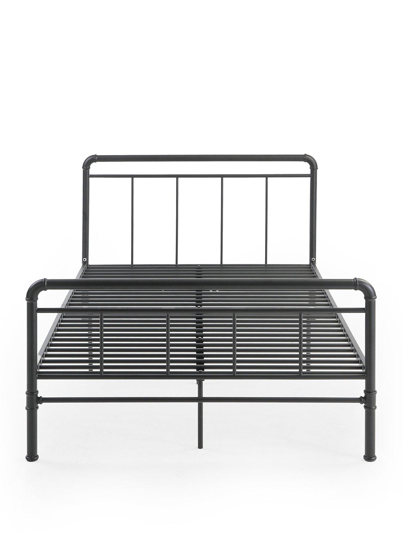 Image 2 of 7 of The Very Collection Freddie Metal Small Double Bed Frame with Mattress Options (Buy &amp; SAVE!) - Black