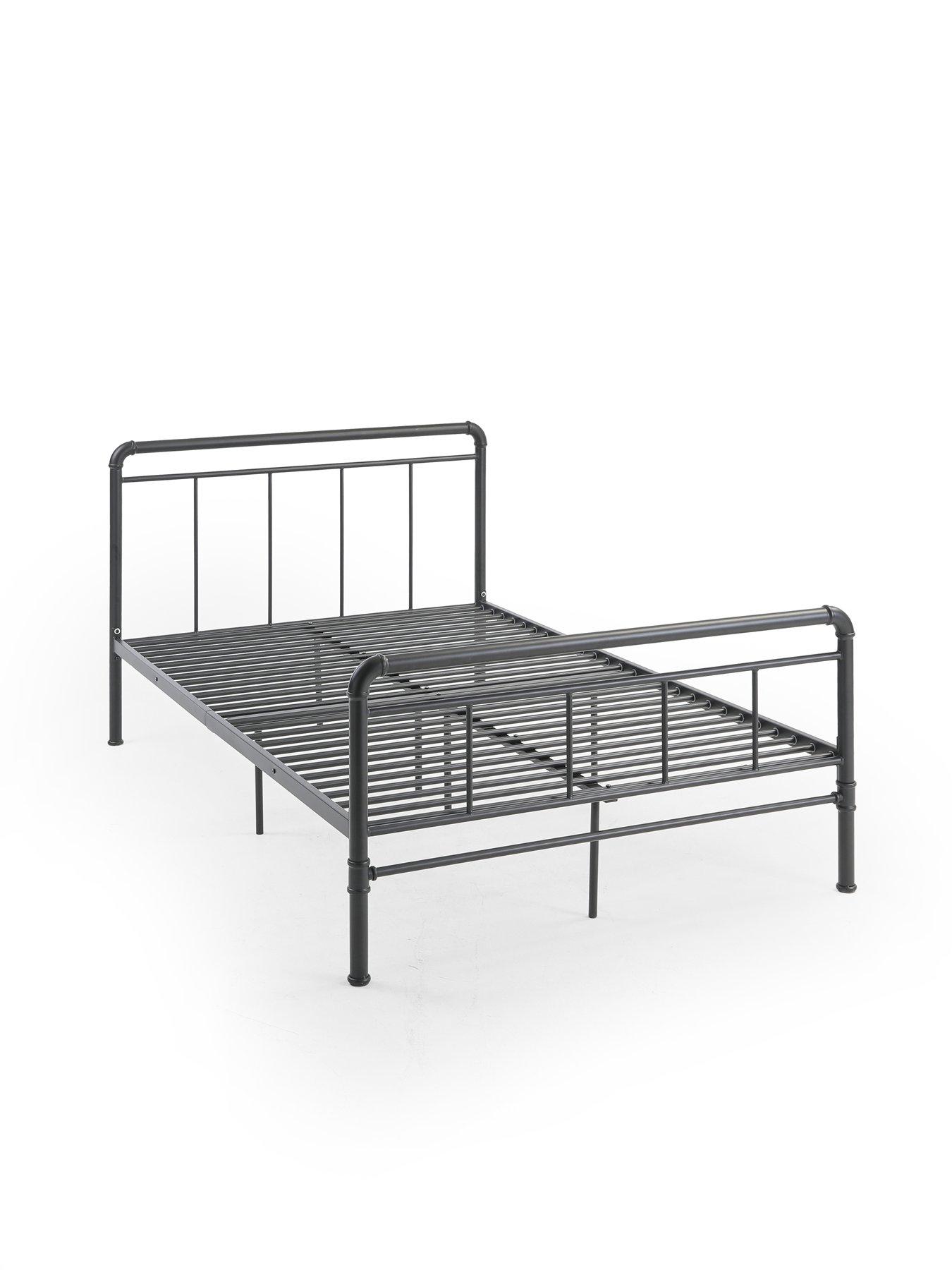 Image 3 of 7 of The Very Collection Freddie Metal Small Double Bed Frame with Mattress Options (Buy &amp; SAVE!) - Black