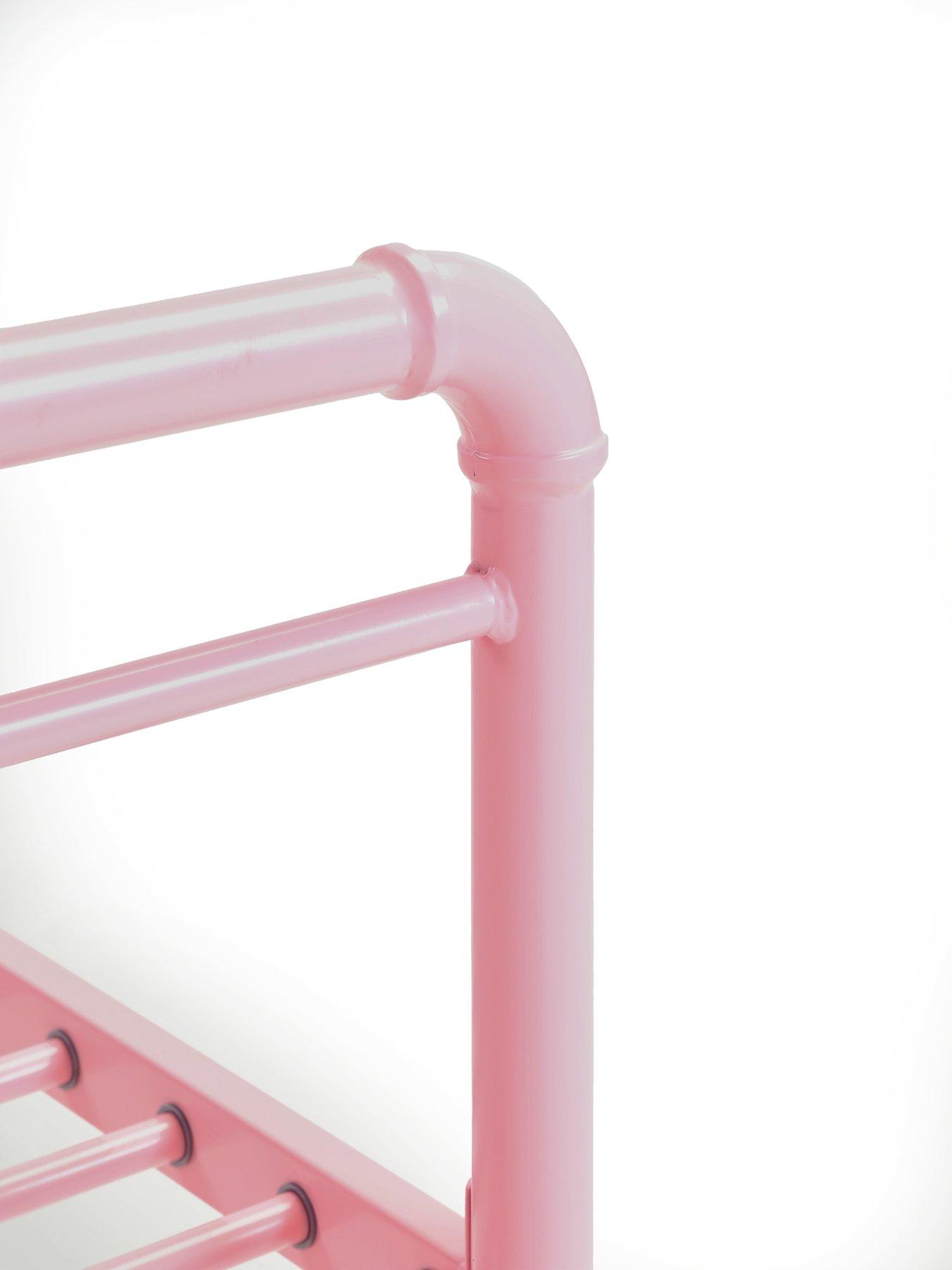 Image 4 of 7 of The Very Collection Freddie Metal Small Double Bed Frame with Mattress Options (Buy &amp; SAVE!) - Pink