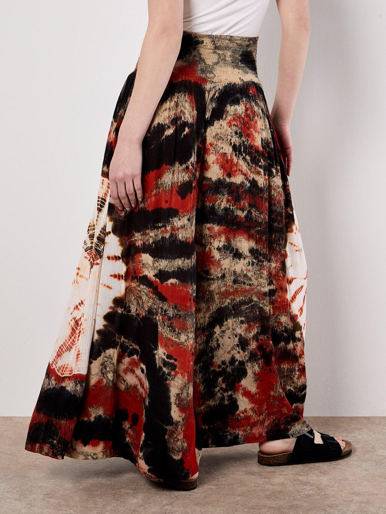 Image 2 of 5 of Apricot Sun Dance Tiedye Palazzo Trouser