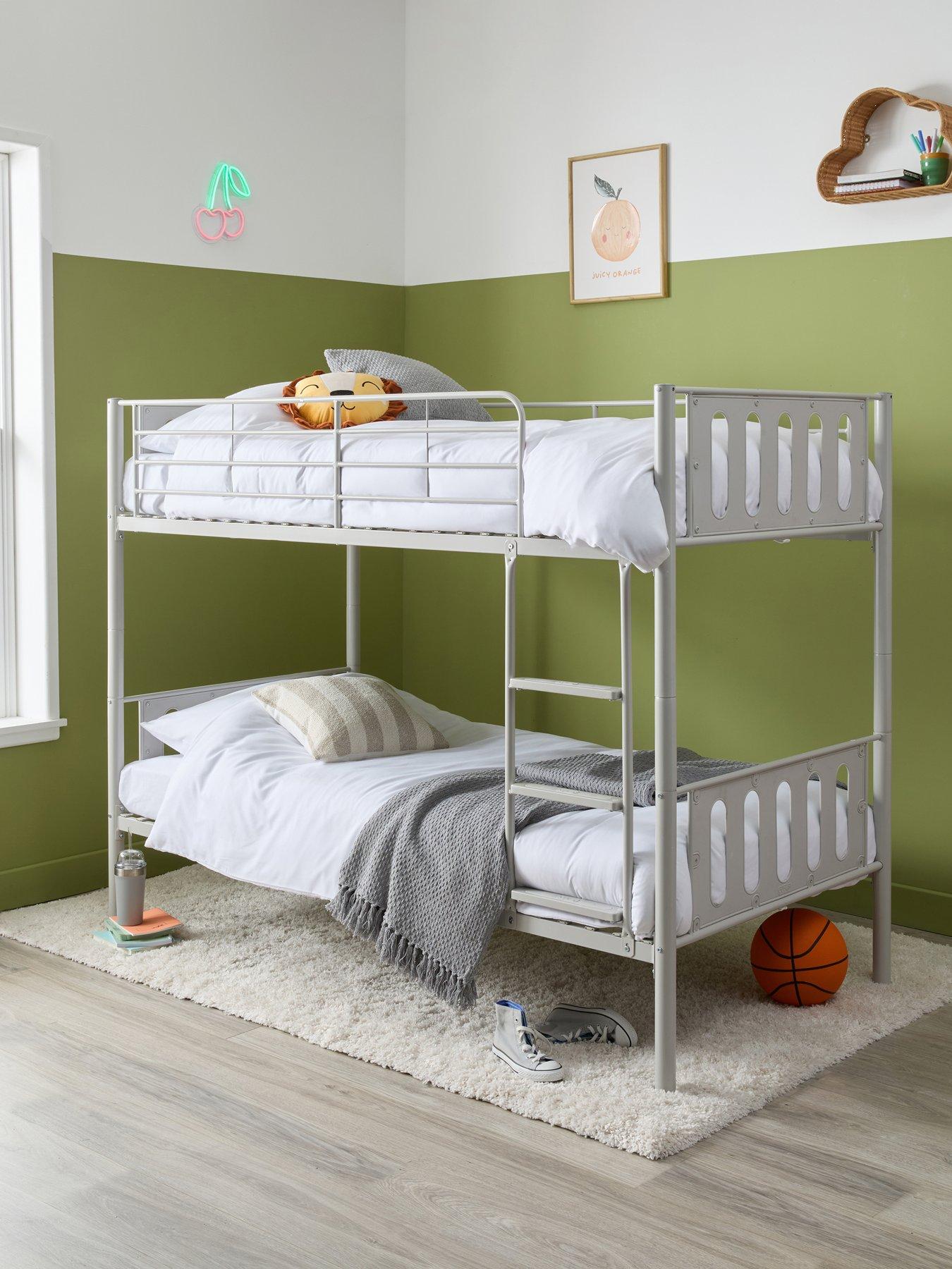 Image 1 of 7 of The Very Collection Cyber Bunk Bed Frame with Mattress Options (Buy &amp; SAVE!) - Grey