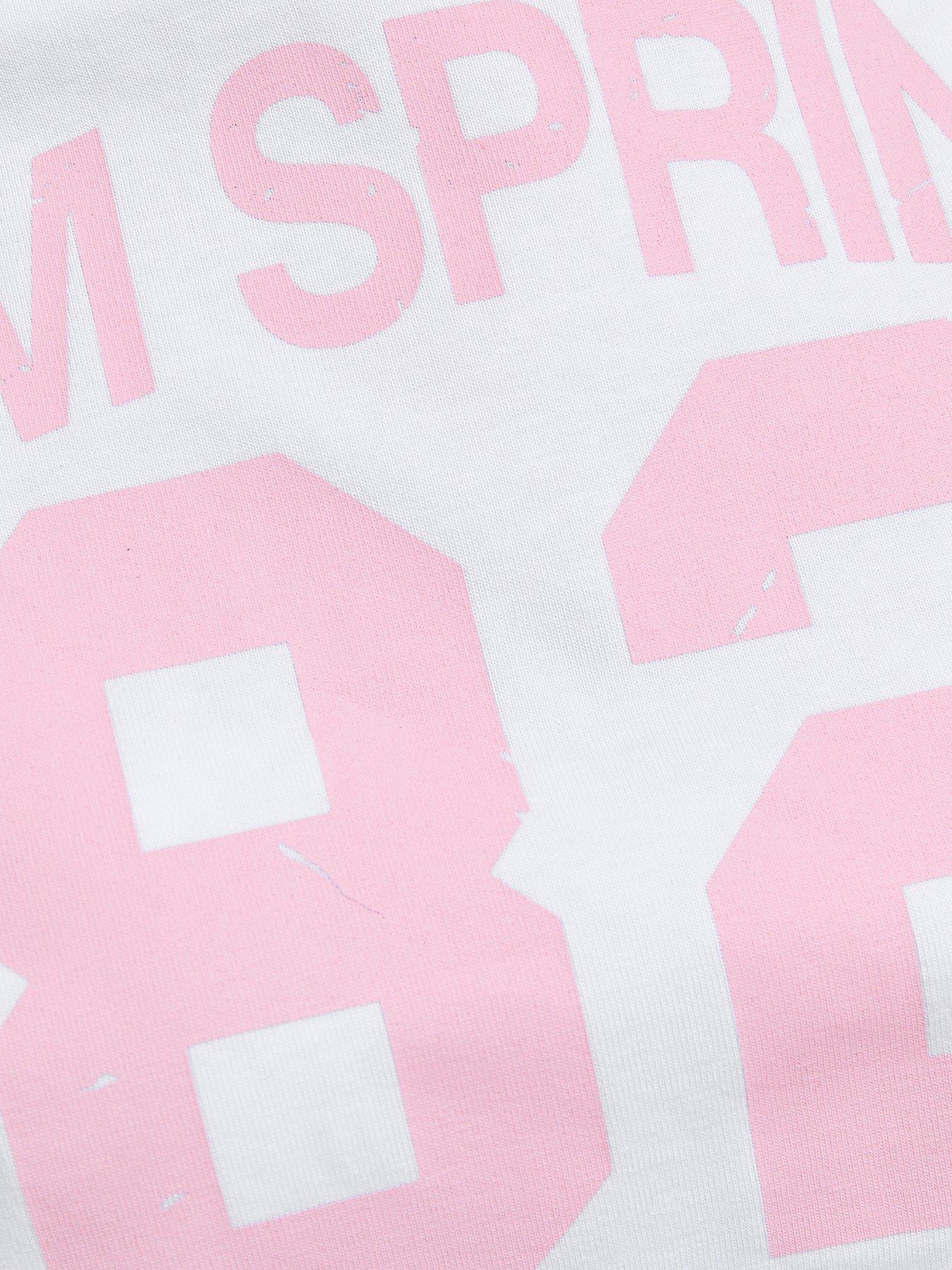 Image 5 of 5 of New Look 915 Girls Cotton Rich Palm Springs Slash Neck T-Shirt - White