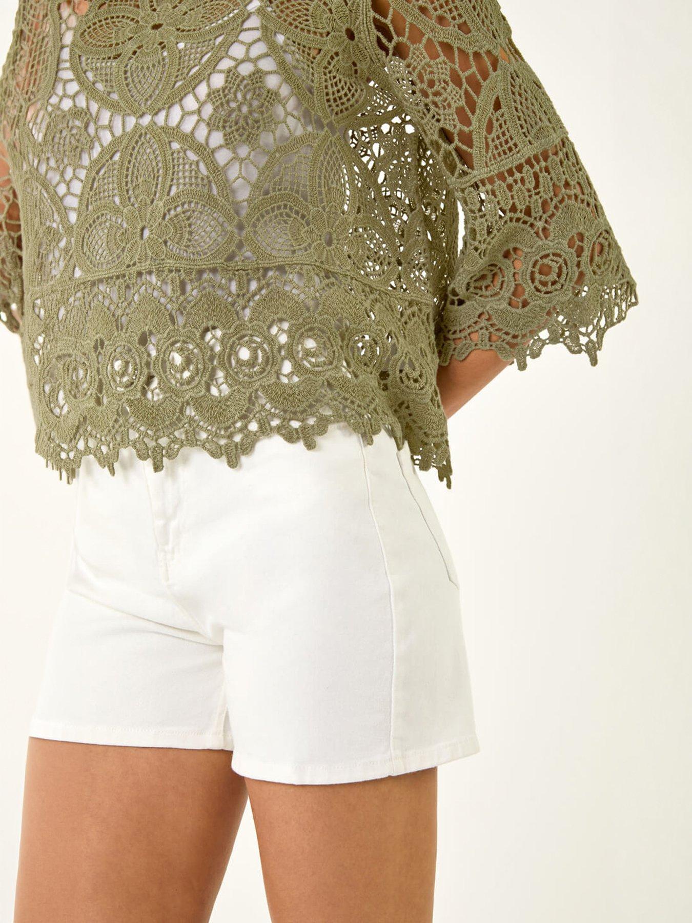 Image 2 of 5 of Roman Dusk Floral Crochet Top