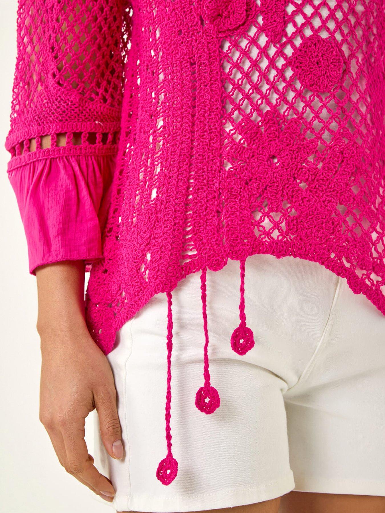 Image 4 of 5 of Roman Dusk Floral Crochet Top