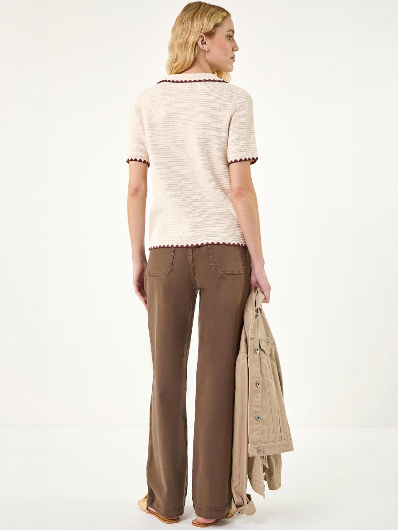 Image 4 of 5 of Roman Textured Collar Knit Top