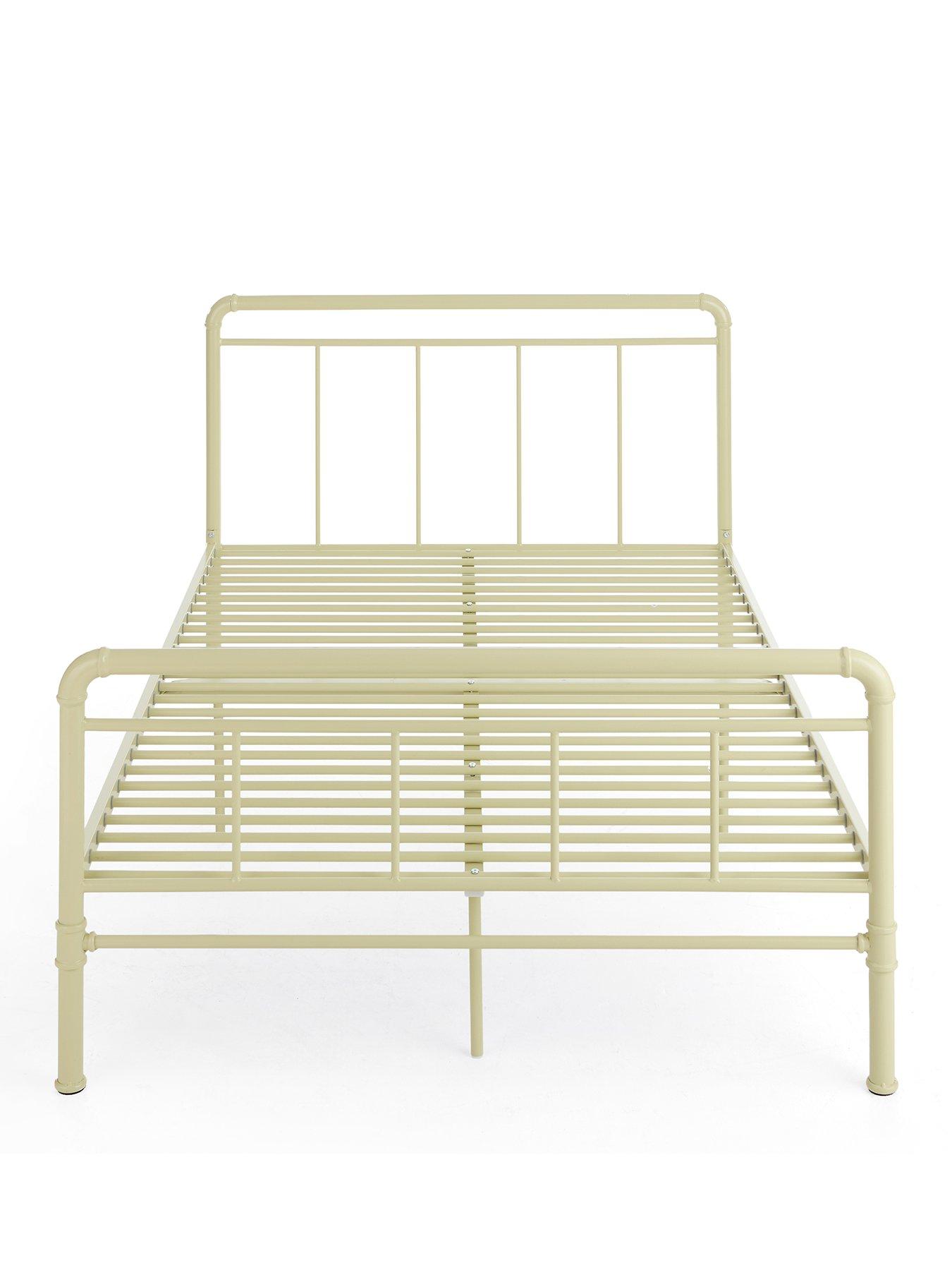 Image 2 of 6 of The Very Collection Freddie Metal Small Double Bed Frame with Mattress Options (Buy &amp; SAVE!) - Sage Green