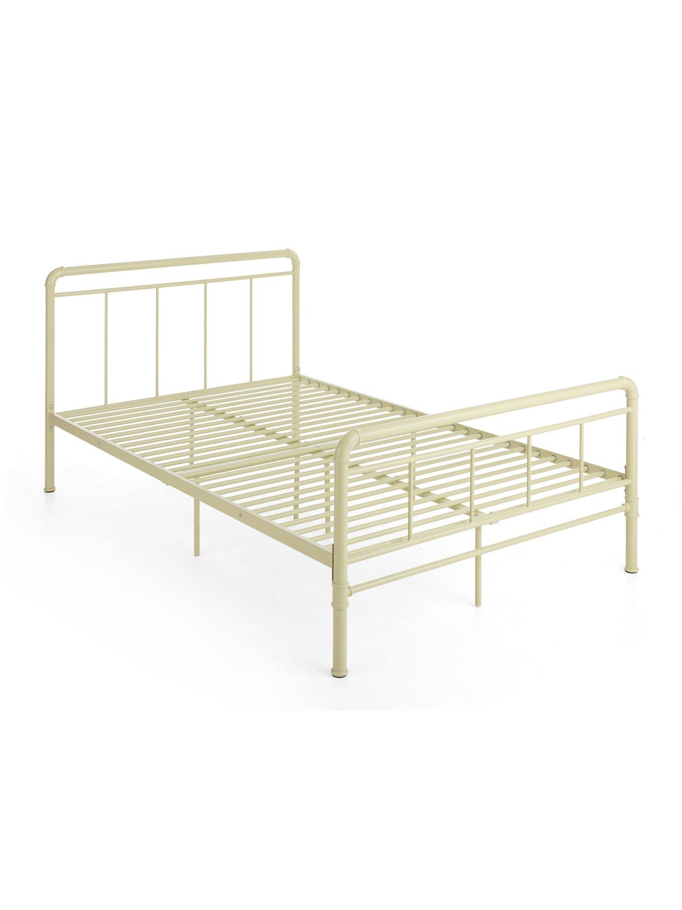 Image 3 of 6 of The Very Collection Freddie Metal Small Double Bed Frame with Mattress Options (Buy &amp; SAVE!) - Sage Green