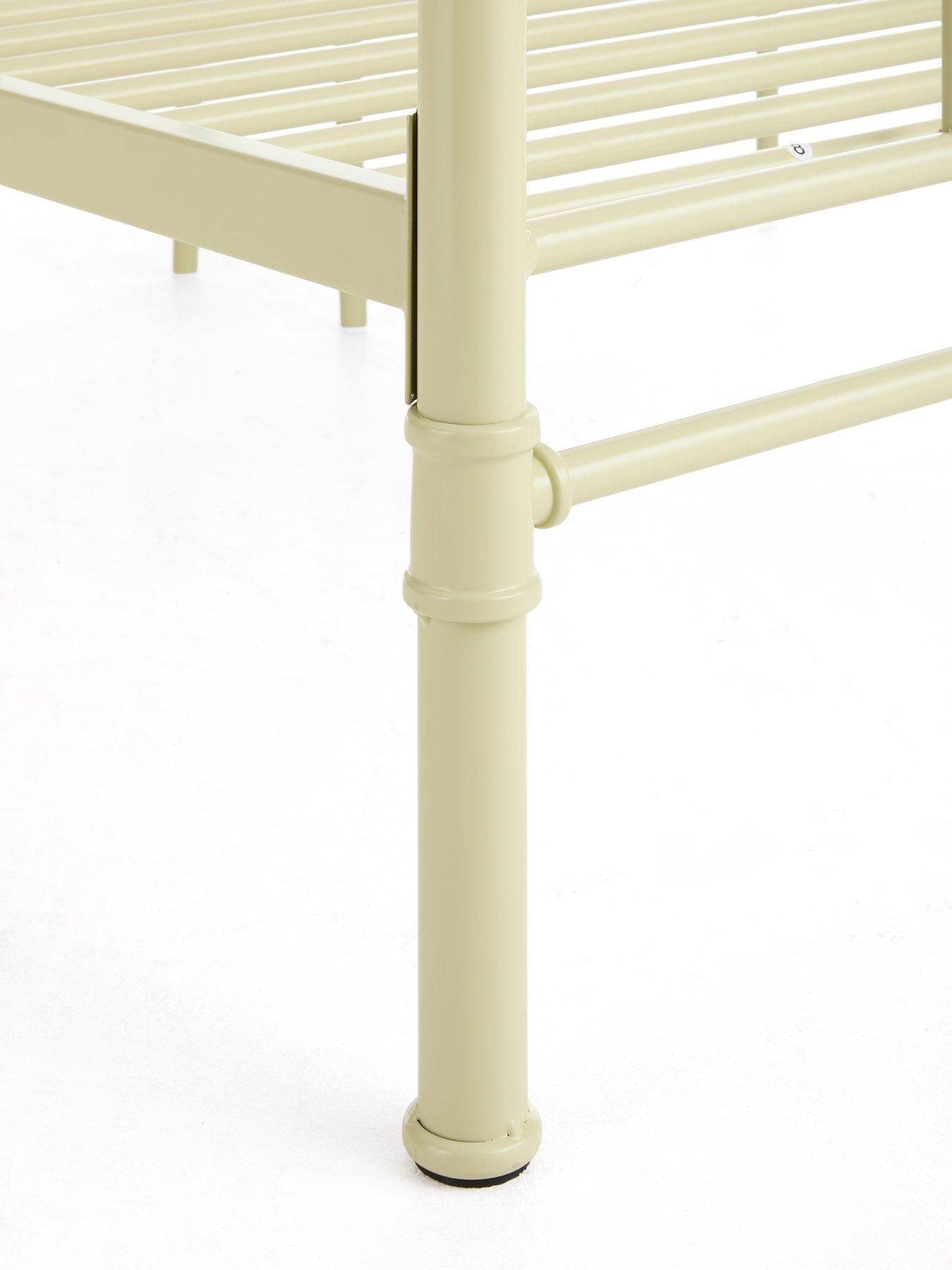 Image 4 of 6 of The Very Collection Freddie Metal Small Double Bed Frame with Mattress Options (Buy &amp; SAVE!) - Sage Green