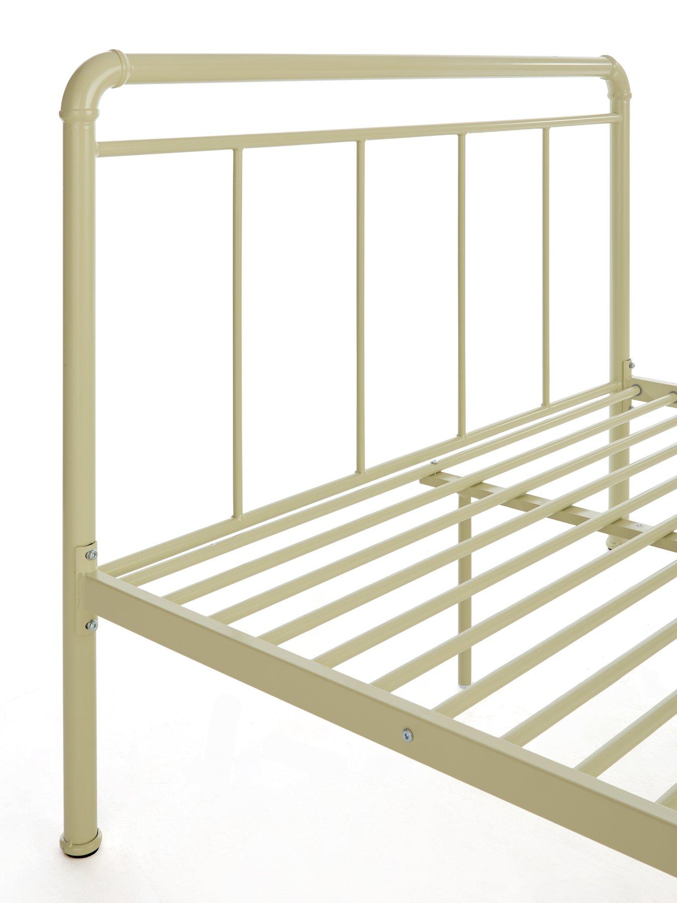 Image 5 of 6 of The Very Collection Freddie Metal Small Double Bed Frame with Mattress Options (Buy &amp; SAVE!) - Sage Green