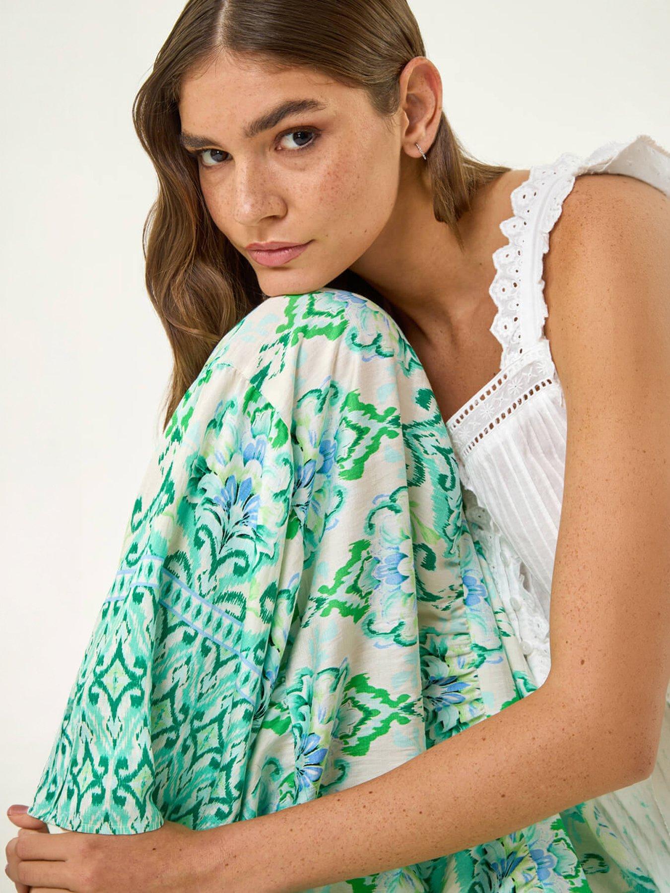 Image 5 of 5 of Roman Paisley Print Tiered Maxi Skirt