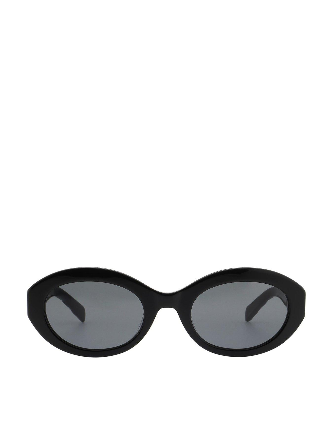 Image 1 of 3 of Karen Millen Oval Sunglasses - Black