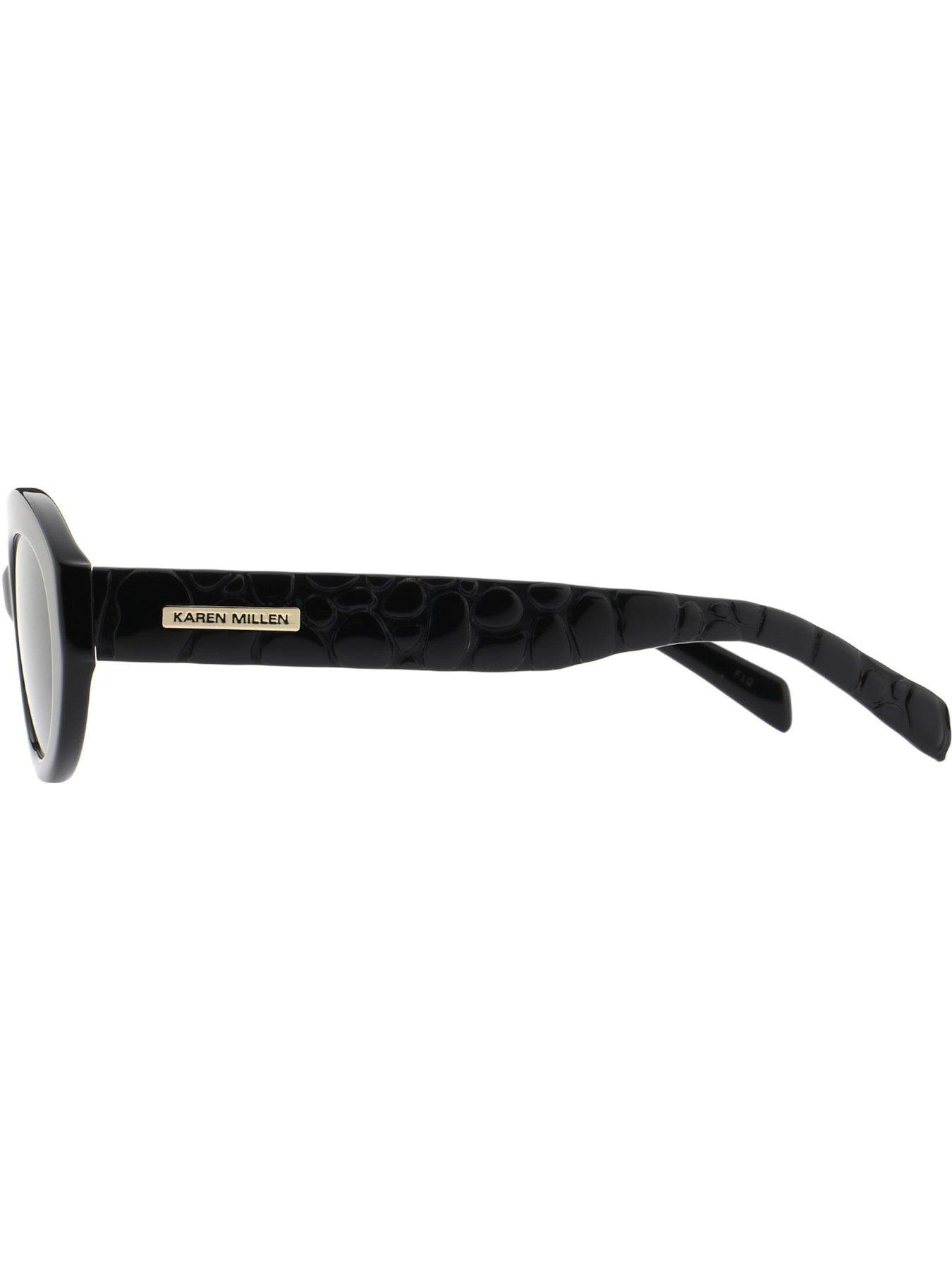 Image 3 of 3 of Karen Millen Oval Sunglasses - Black