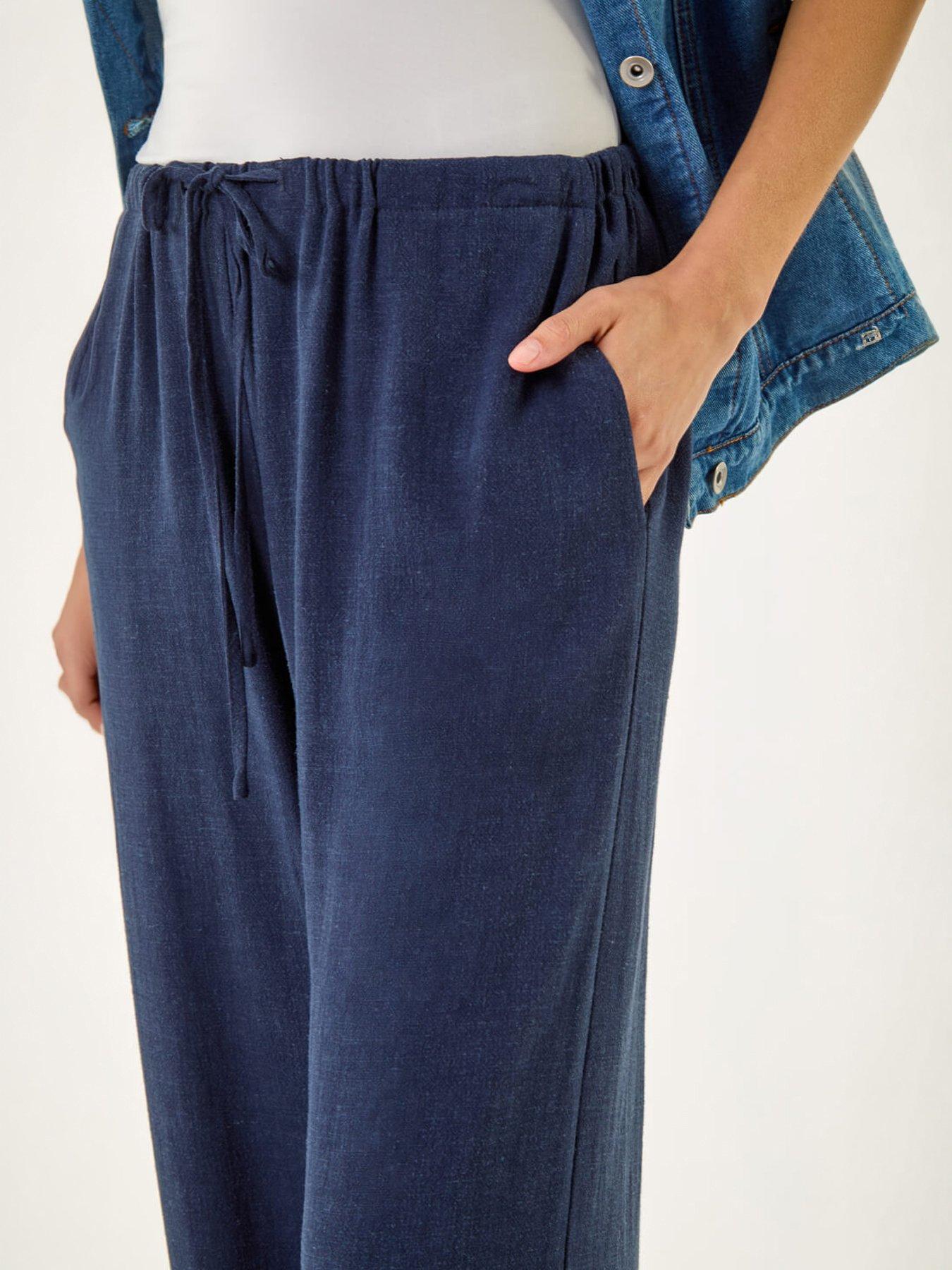 Image 5 of 5 of Roman Linen Blend Wide Leg Trouser