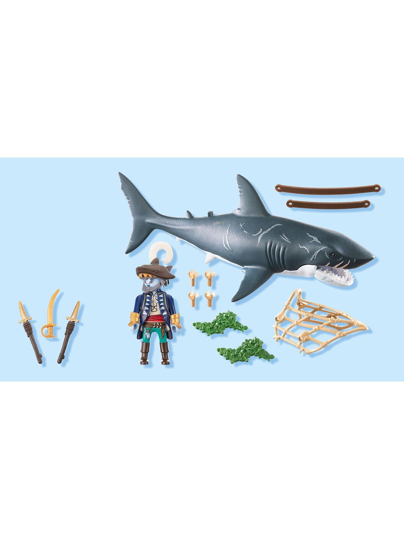 Image 2 of 7 of Playmobil Giant Shark with Pirate 71793