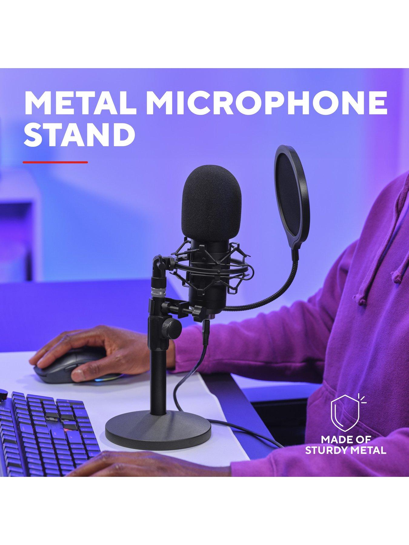Image 4 of 7 of Trust GXT269 Emita II Streaming Desk Microphone with Table Stand, Black