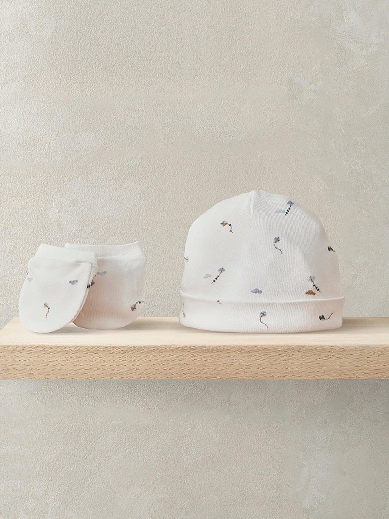 Mamas & Papas Baby Boys 2 Pack Kites Print Premature Hat & Mitts