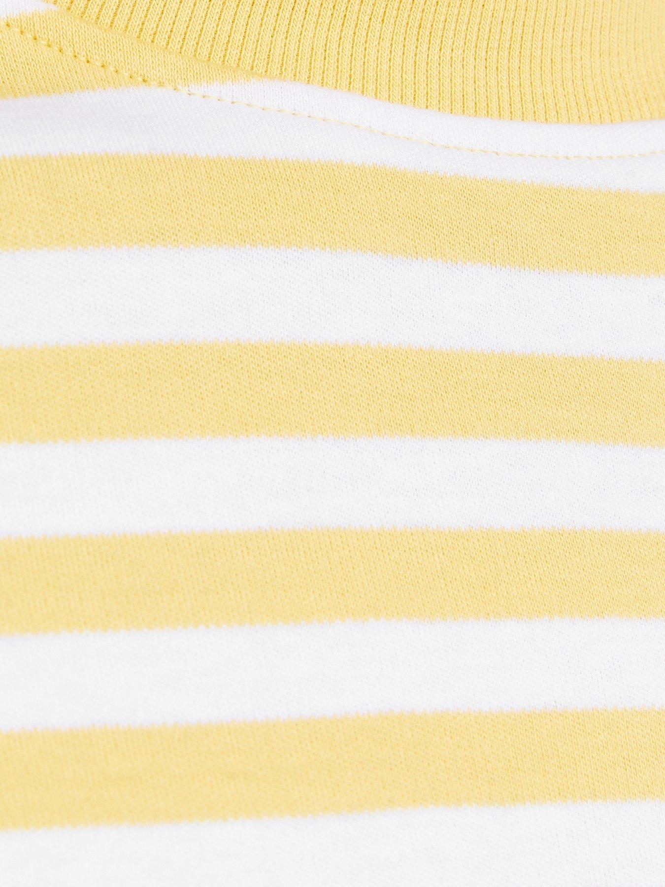 Image 5 of 5 of New Look Premium Cotton Striped Relaxed T-Shirt - Cream