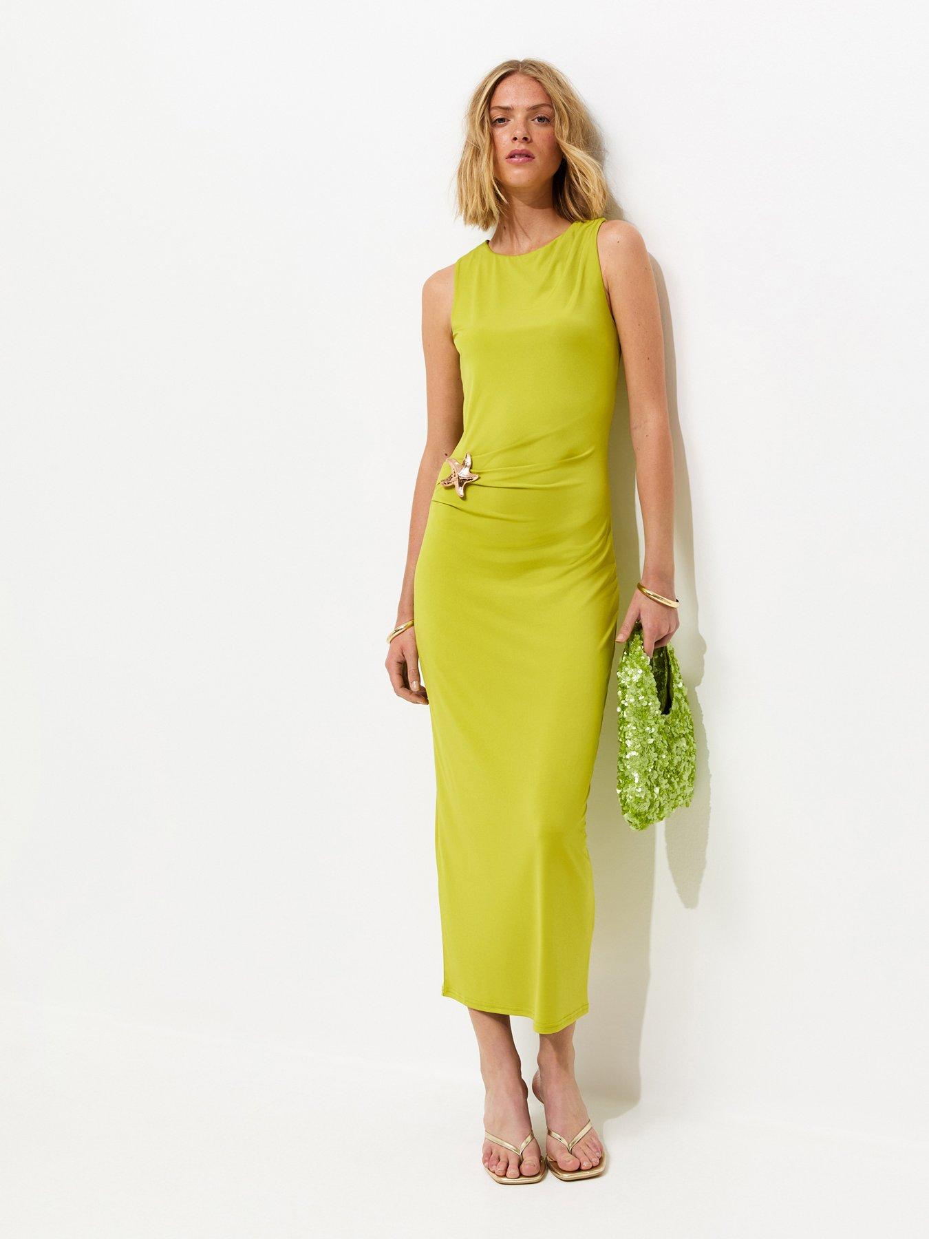 New Look Bright Green Starfish Charm Racerback Midi Dress | Very