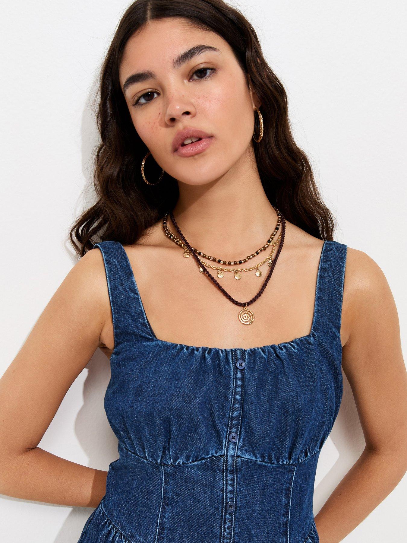 milkmaid denim dress Denim | Milkmaid Puff Sleeve Midi Dress