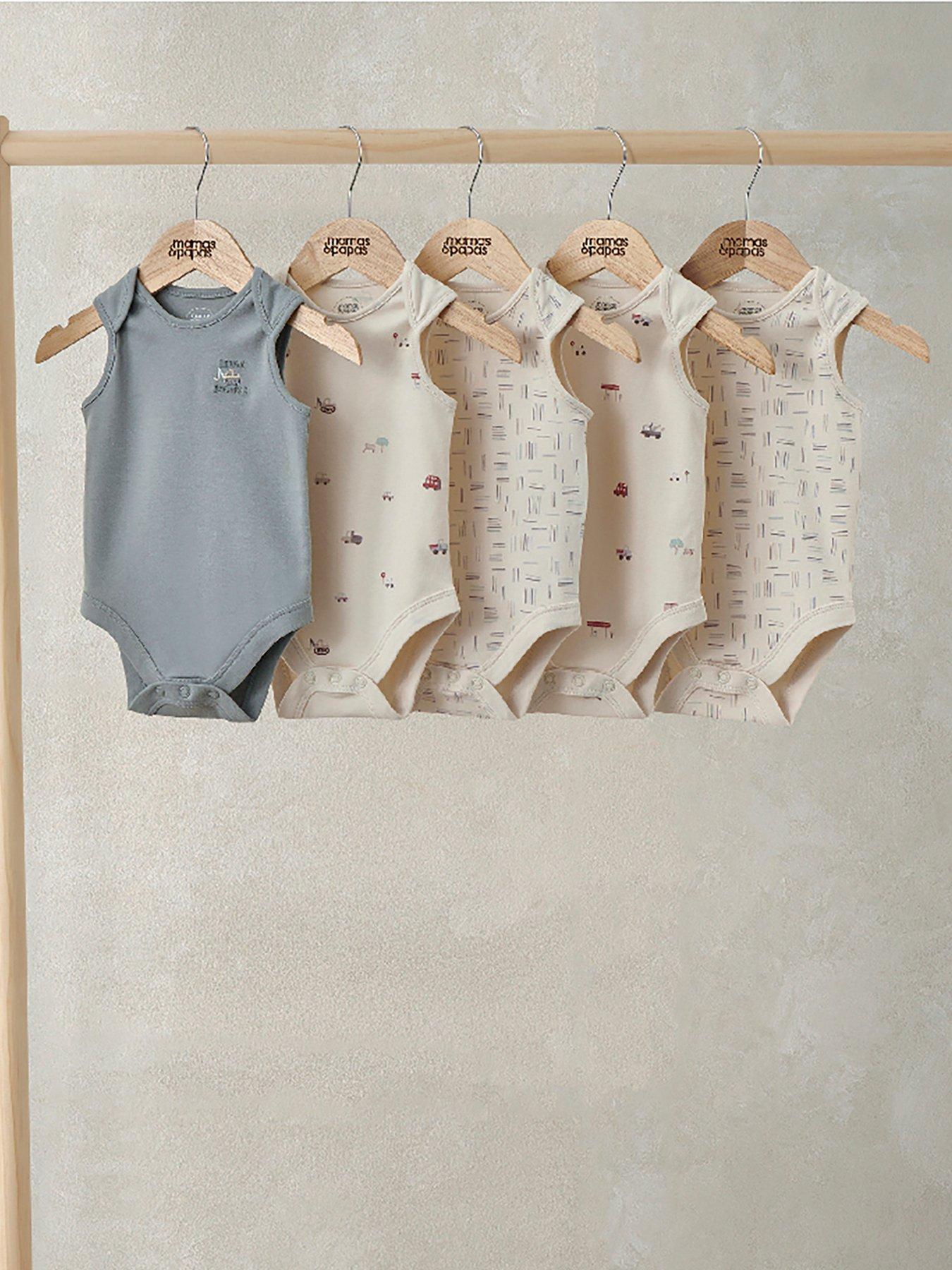 Mamas & Papas Baby Boys 5 Pack Little Explorer Bodysuits