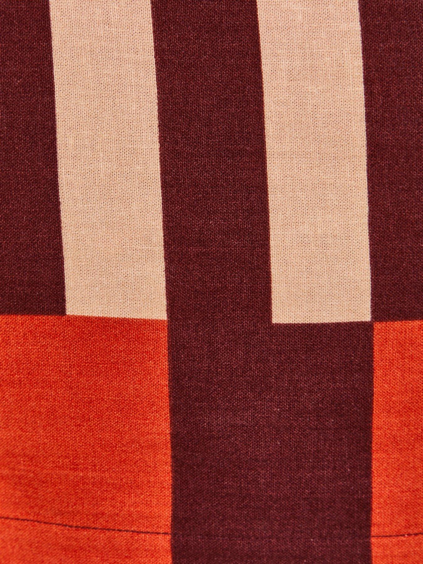 Image 5 of 5 of New Look Striped With Linen Longline Co-Ord Cami Top - Brown