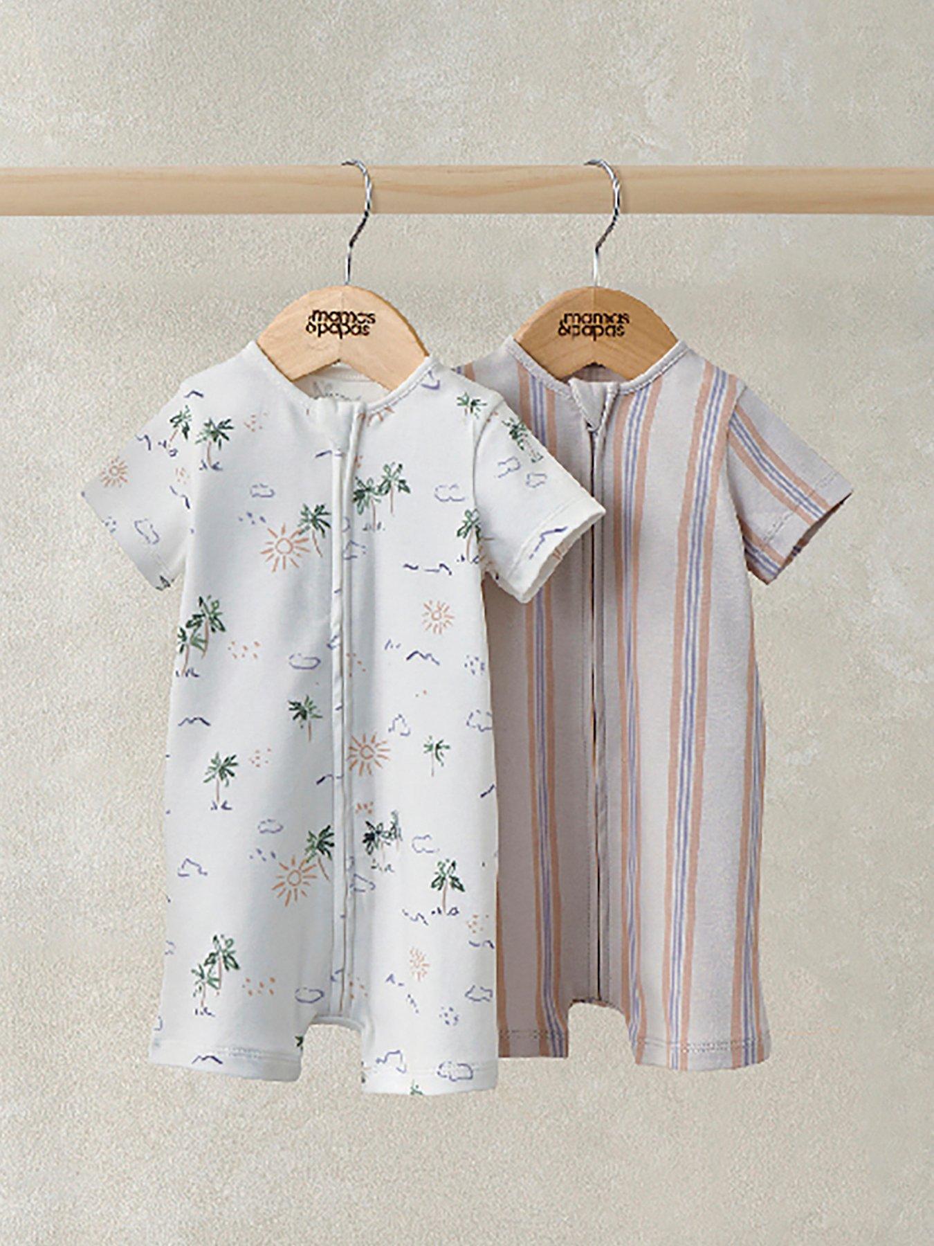 Mamas & Papas Baby Boys 2 Pack Paradise Rompers - Multi