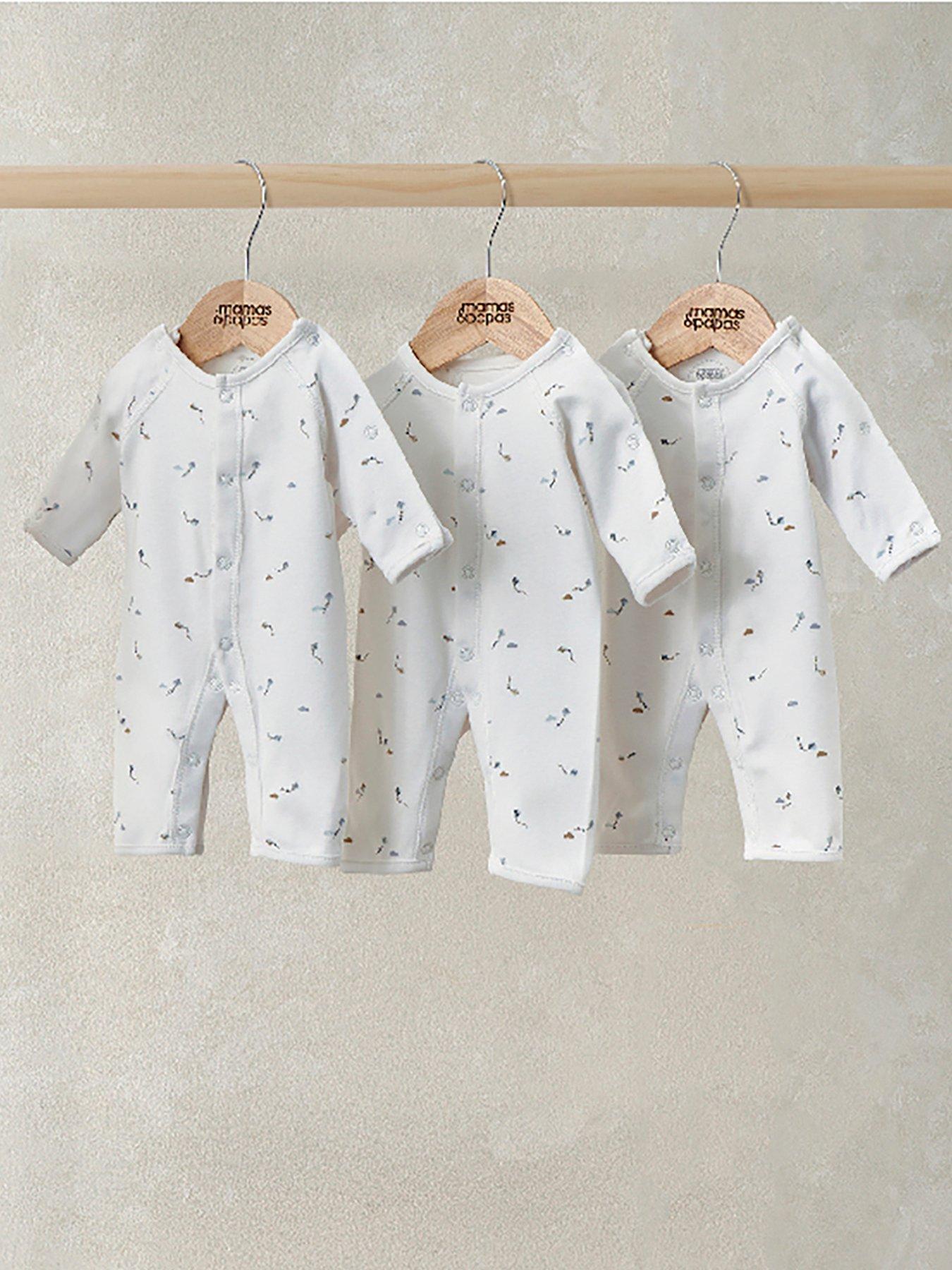 Mamas & Papas Baby Boys 3 Pack Kites Print Premature Rompers