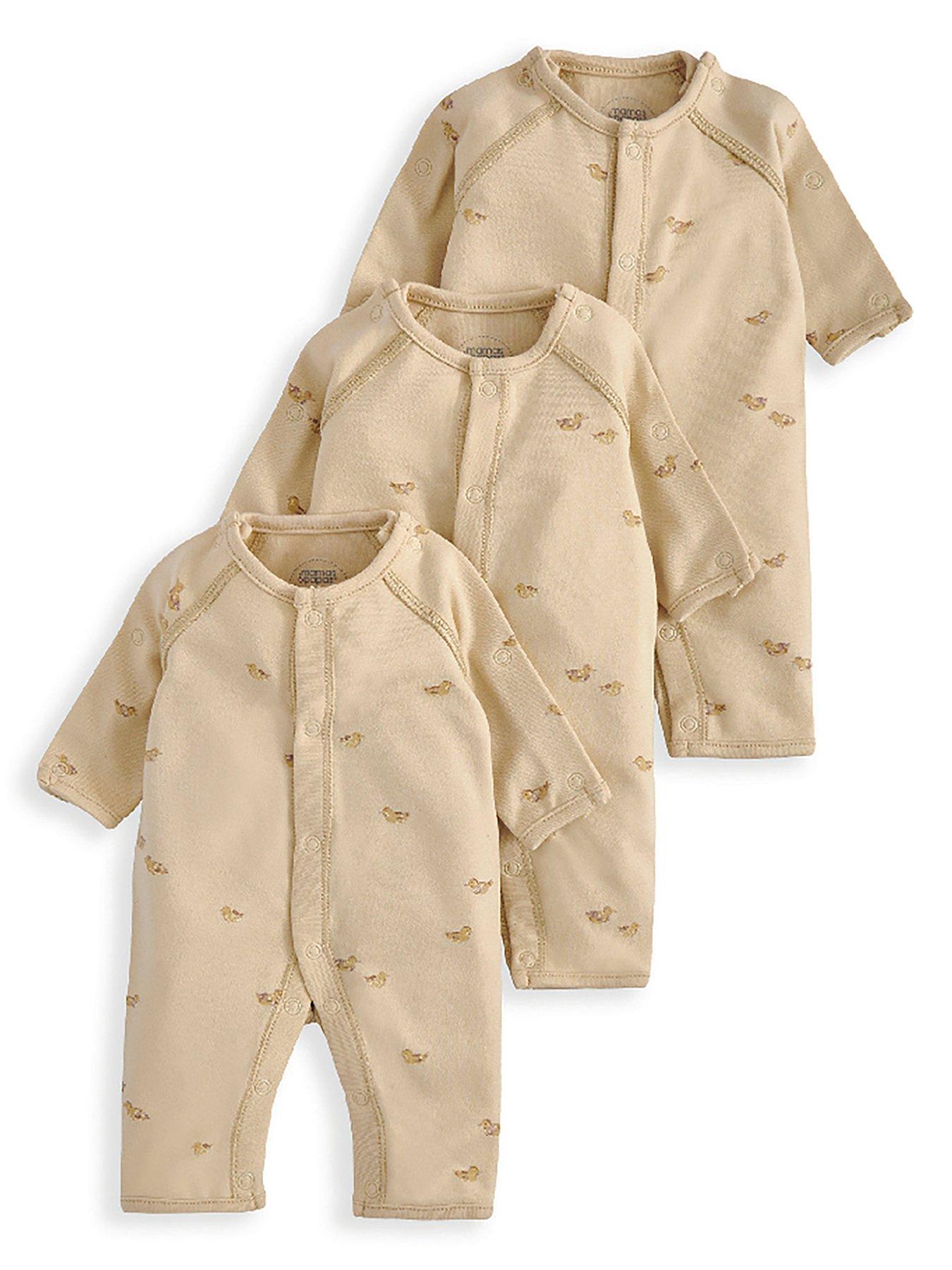Image 2 of 2 of Mamas & Papas Baby Unisex 3 Pack Duckling Premature Romper - Multi