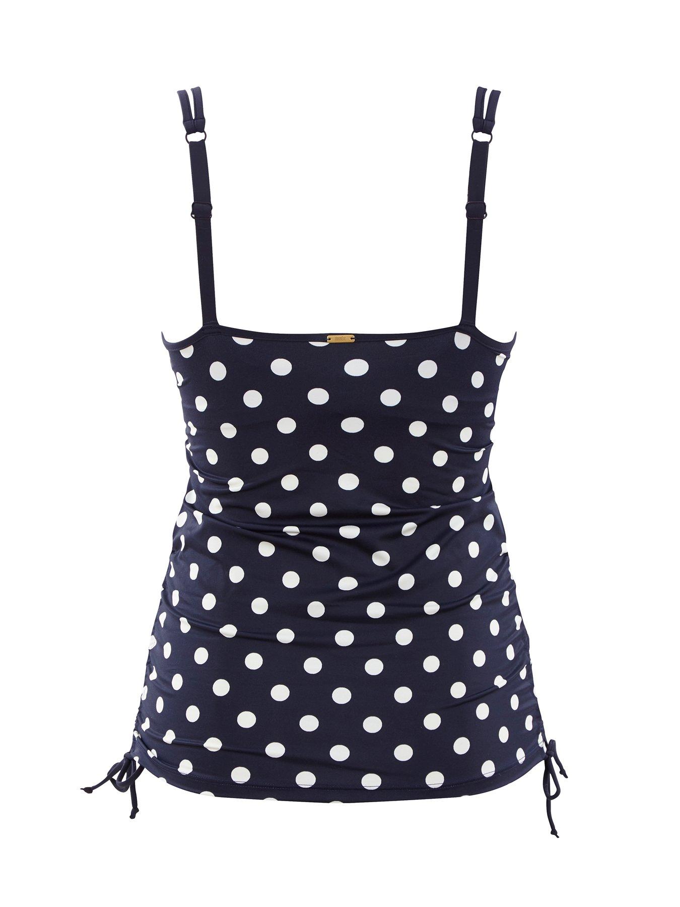 Image 6 of 6 of Panache Panache Anya Spot Navy/ivory Tankini - Navy & Ivory
