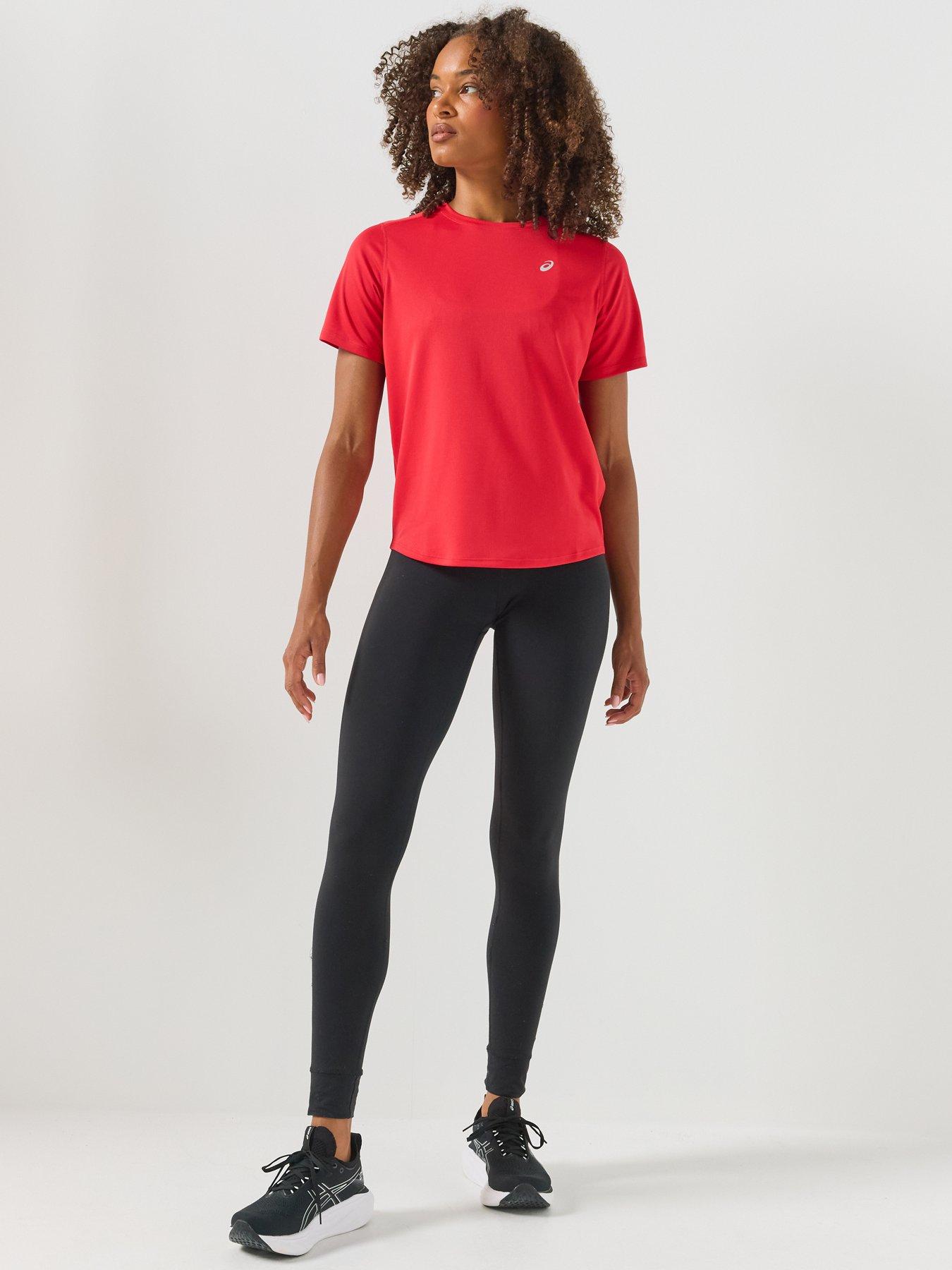 Image 3 of 6 of Asics Womens Running Core Short Sleeve Top - Red