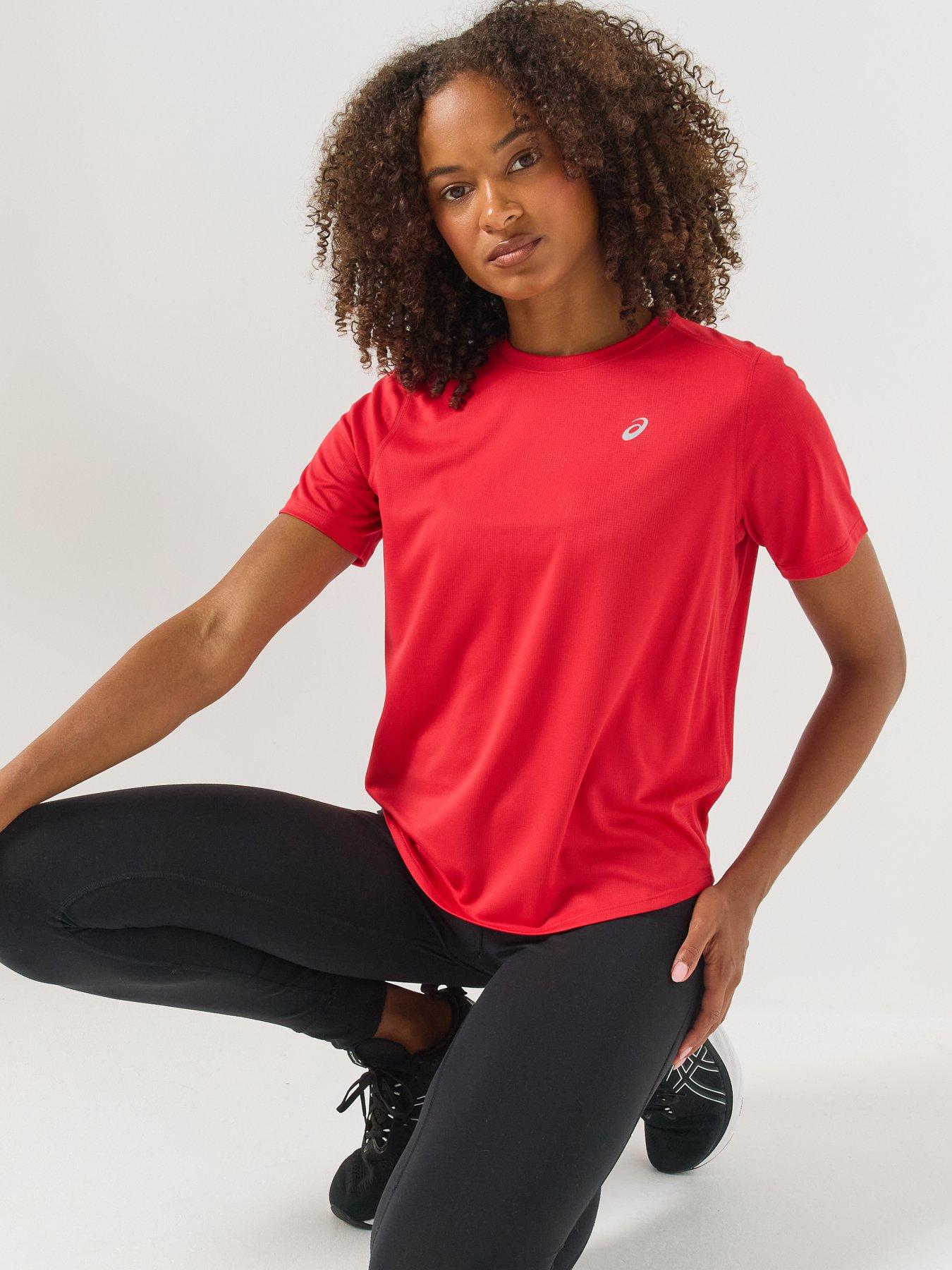 Image 4 of 6 of Asics Womens Running Core Short Sleeve Top - Red