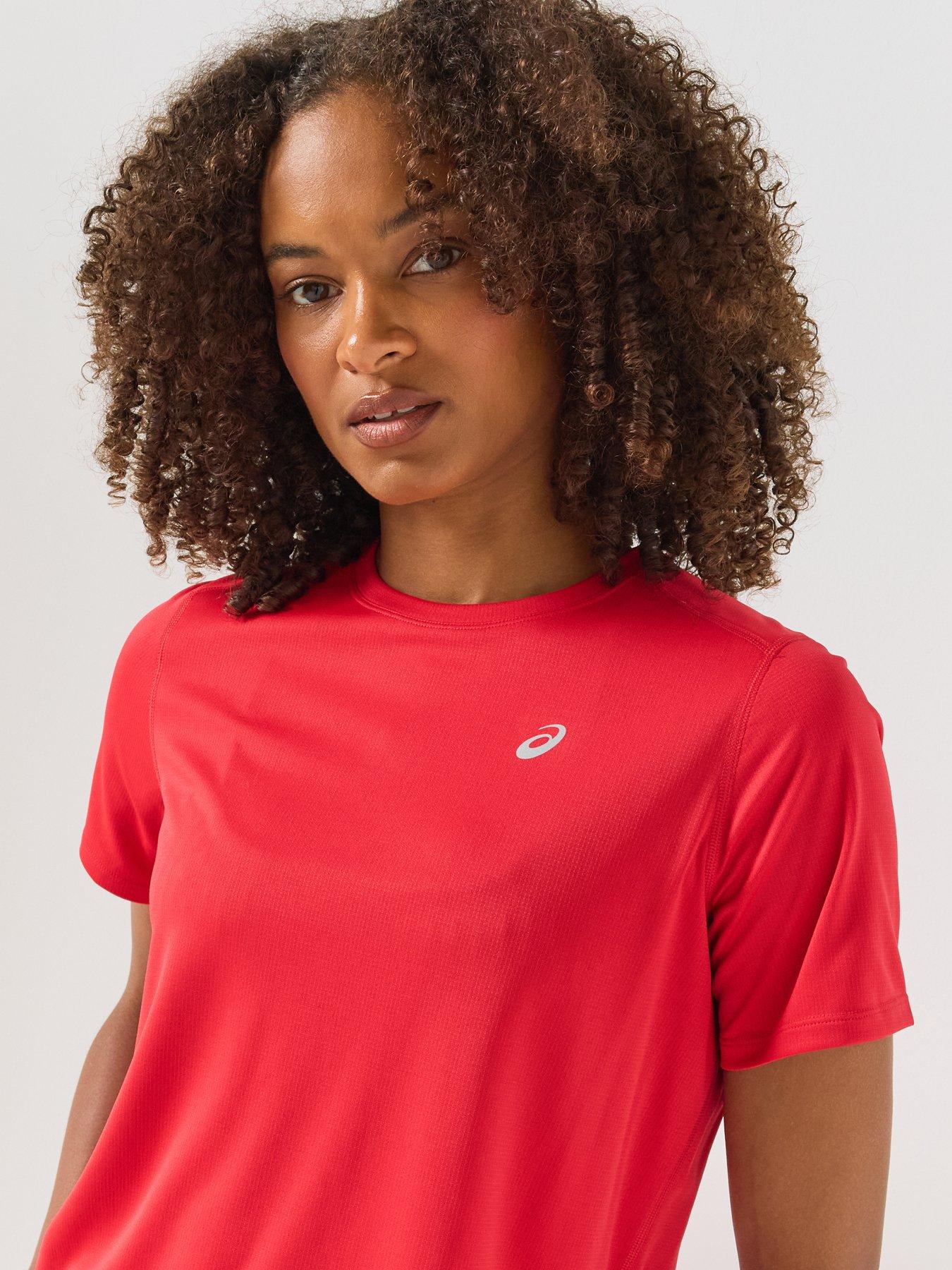 Image 5 of 6 of Asics Womens Running Core Short Sleeve Top - Red