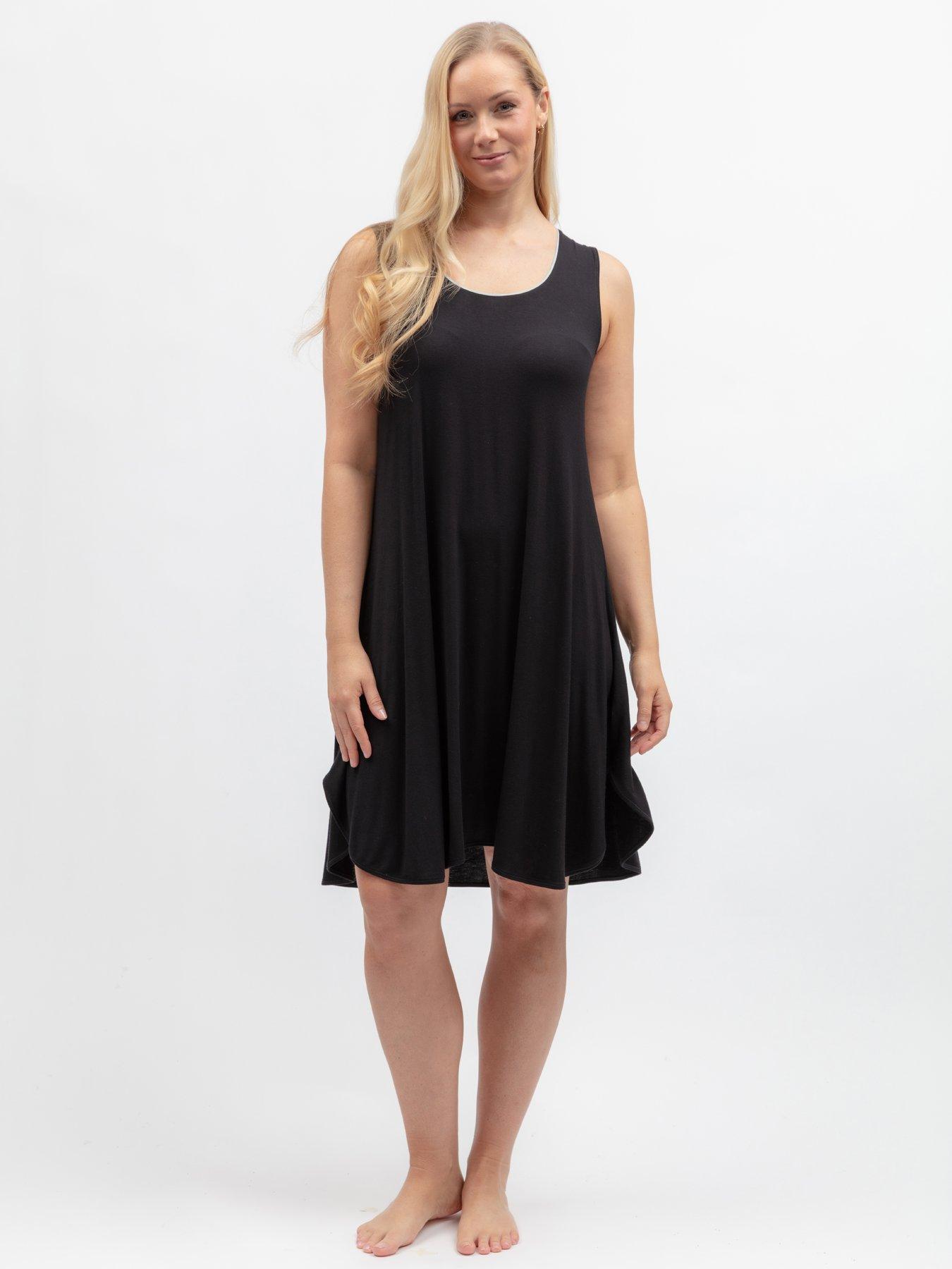 Cyberjammies Grace Black Jersey Swing Nightdress